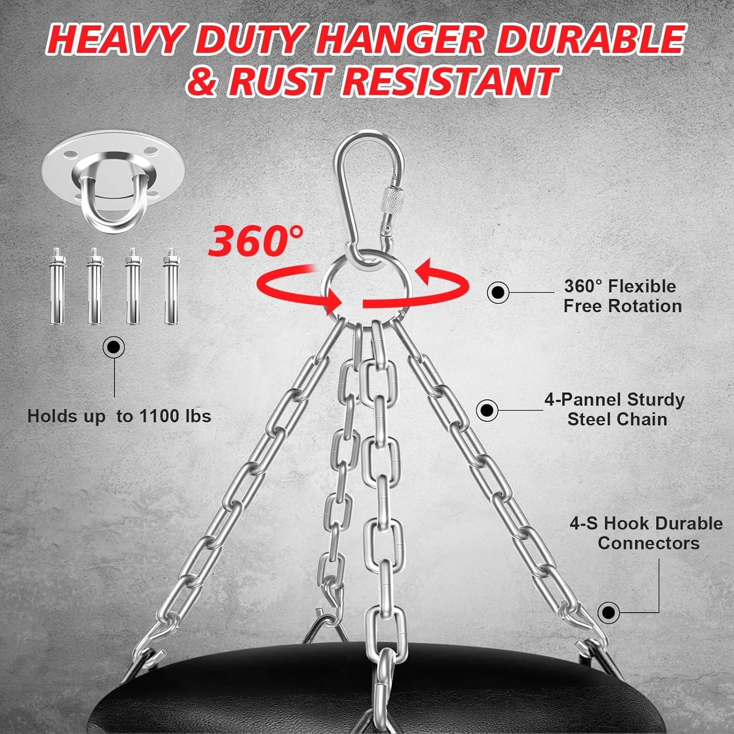 Saco de Boxeo Colgante YORWHIN 4FT con Guantes 12OZ y Relleno