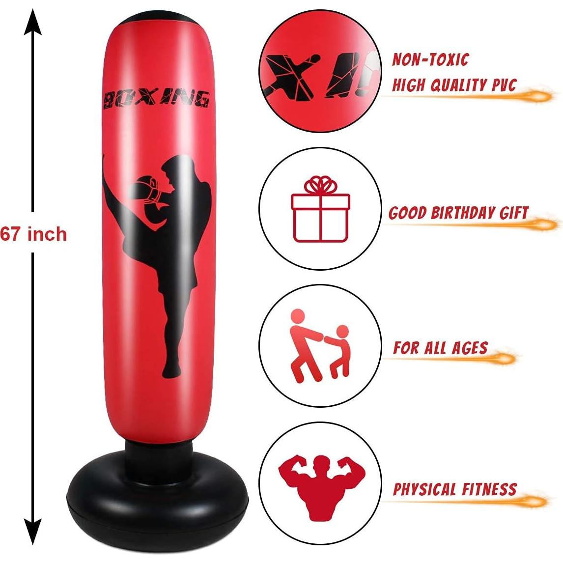 Saco de Boxeo Inflable SUNSHINE-MALL 170cm para Niños