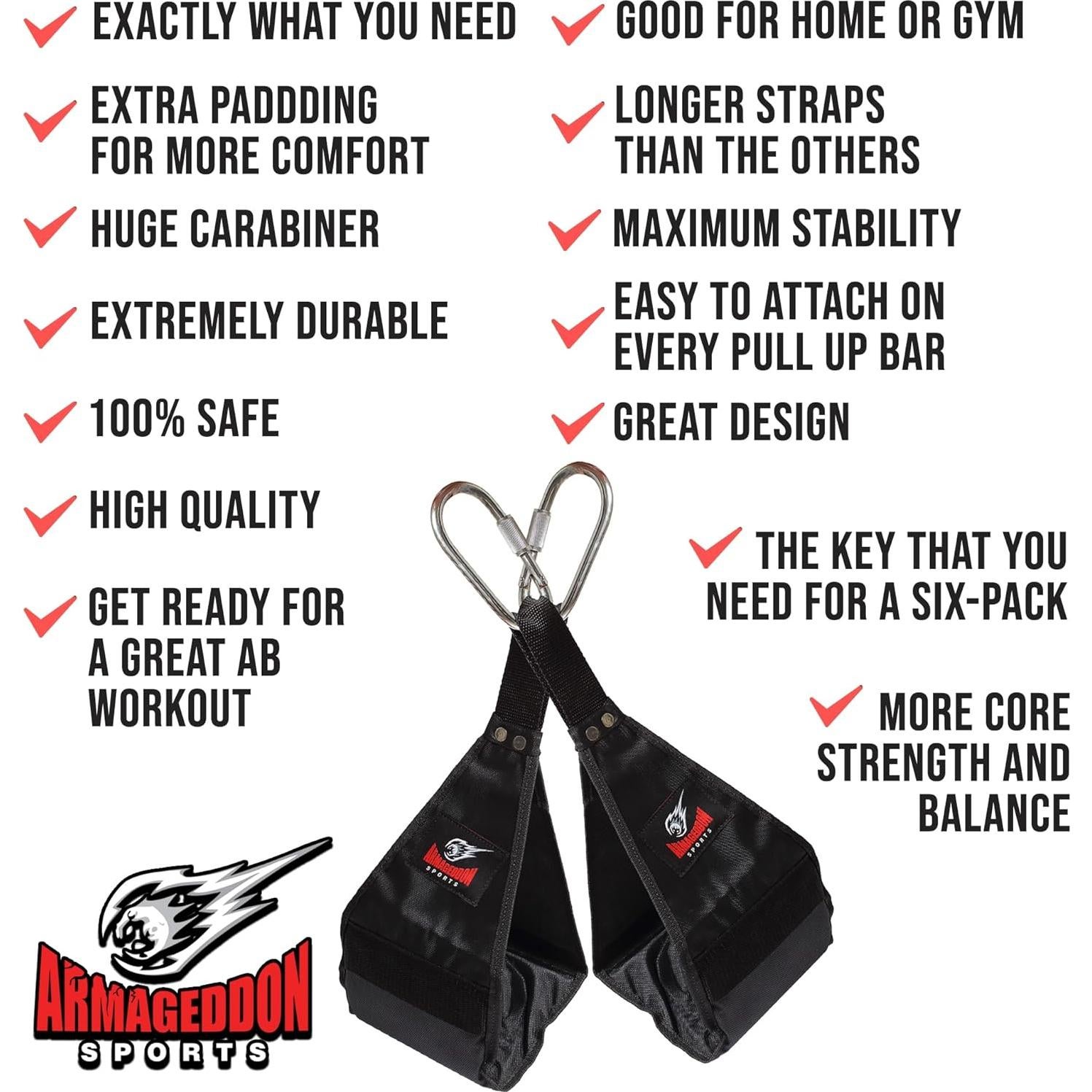 Correas Ab Sling Armageddon Sports - Nylon Resistente, Acolchadas