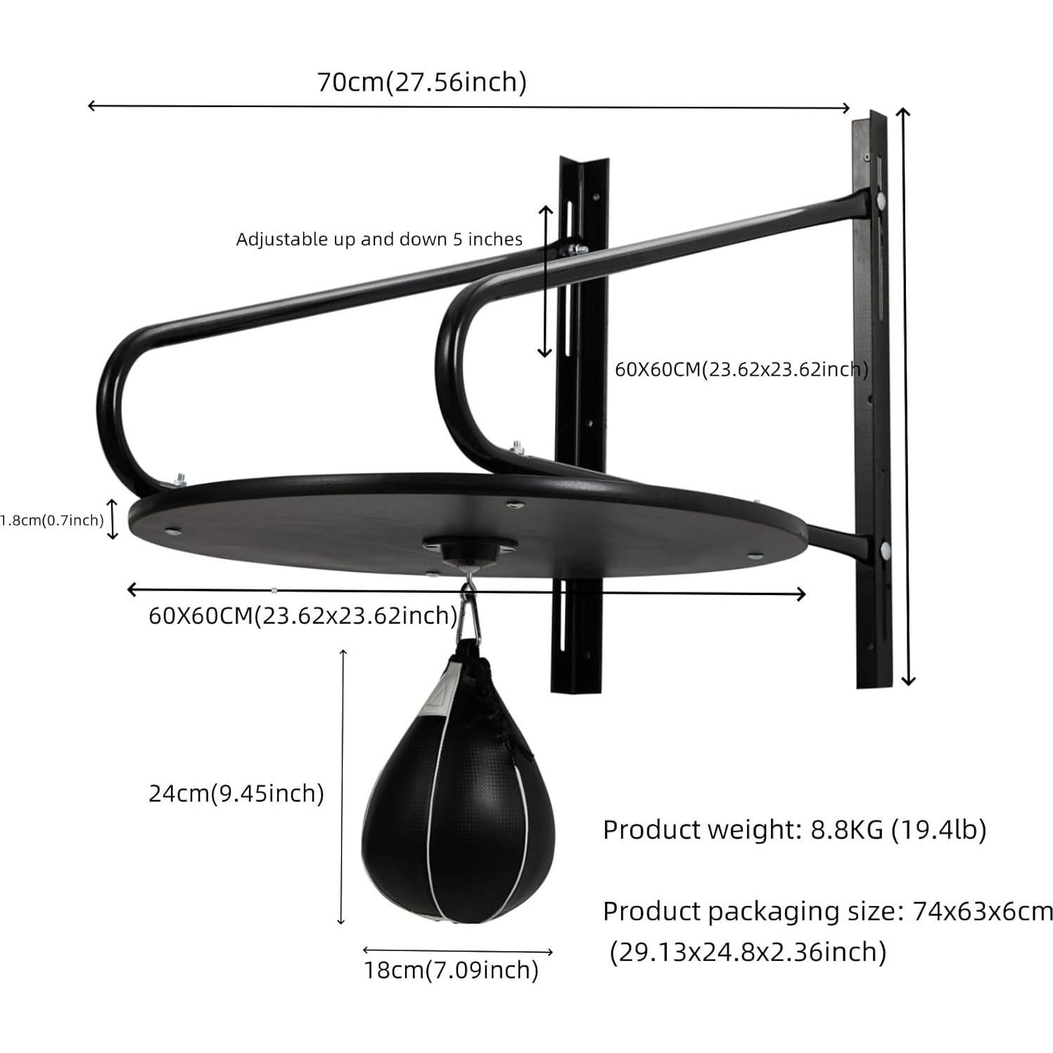 Soporte de Bolsa de Velocidad TROPOW Ajustable 5 Niveles
