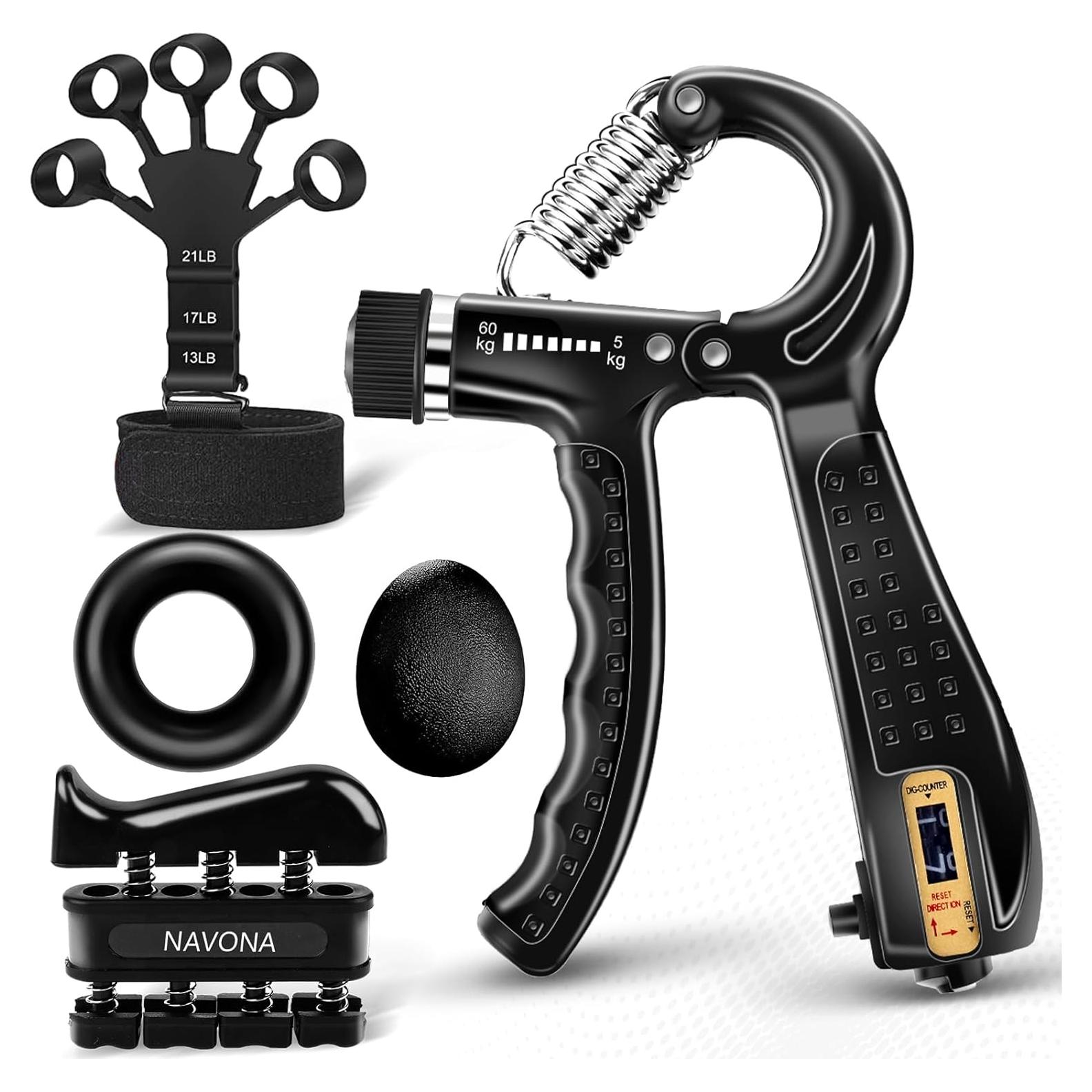 Kit de Entrenador de Fuerza de Agarre Navona 5 PCS