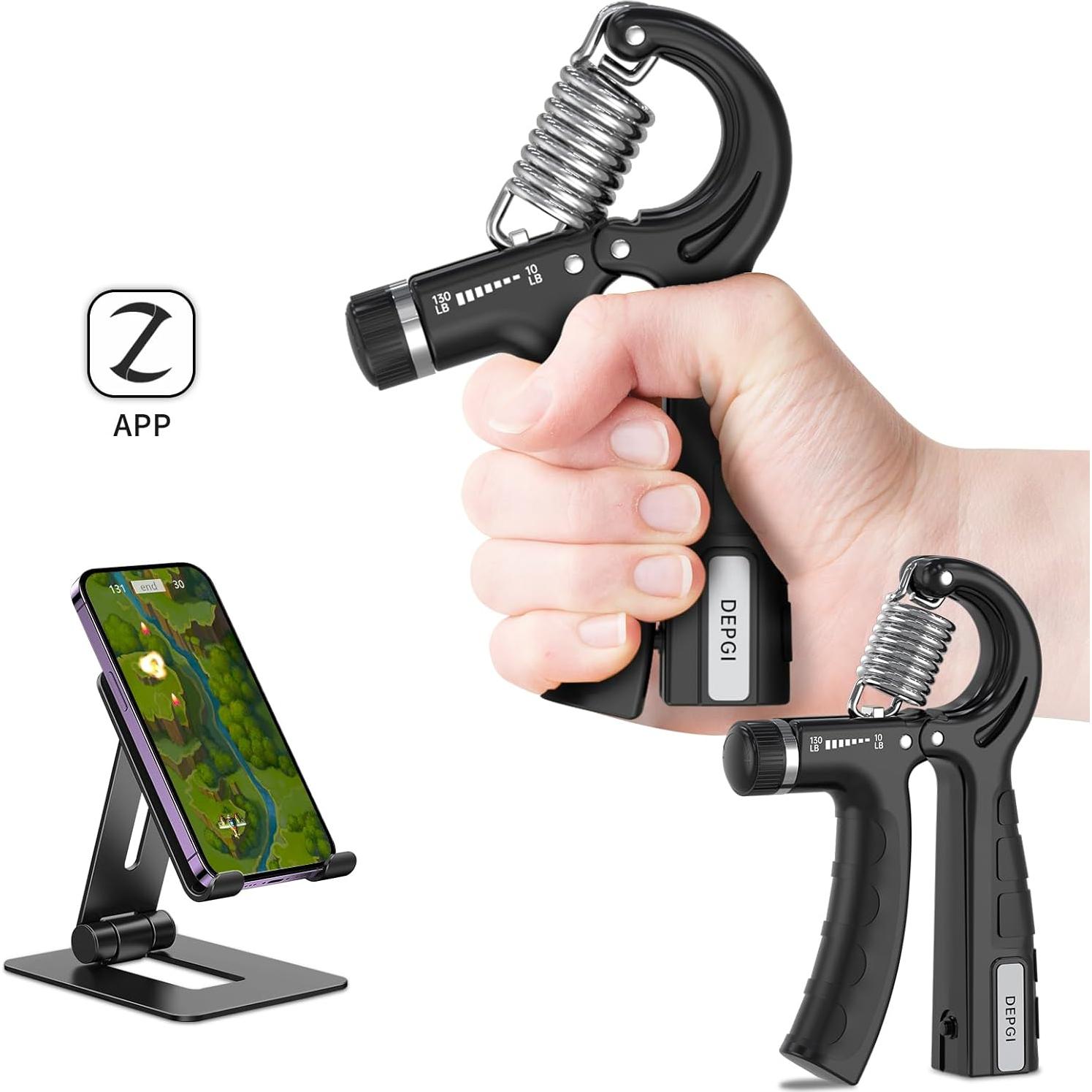 Entrenador de Fuerza de Agarre DEPGI con App - 2 Pack