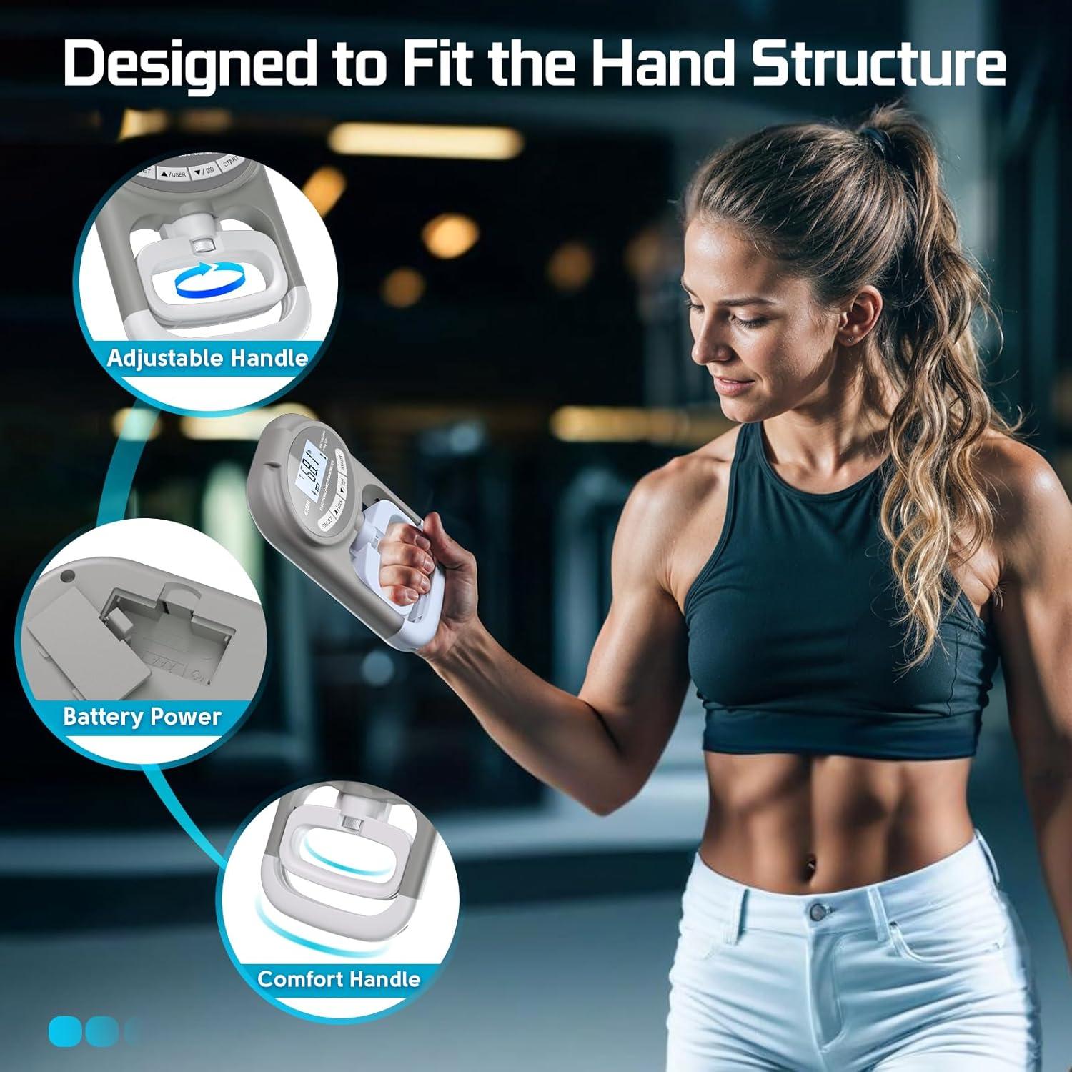 Entrenador de Fuerza de Agarre Enaud con Dinamómetro 120 kg