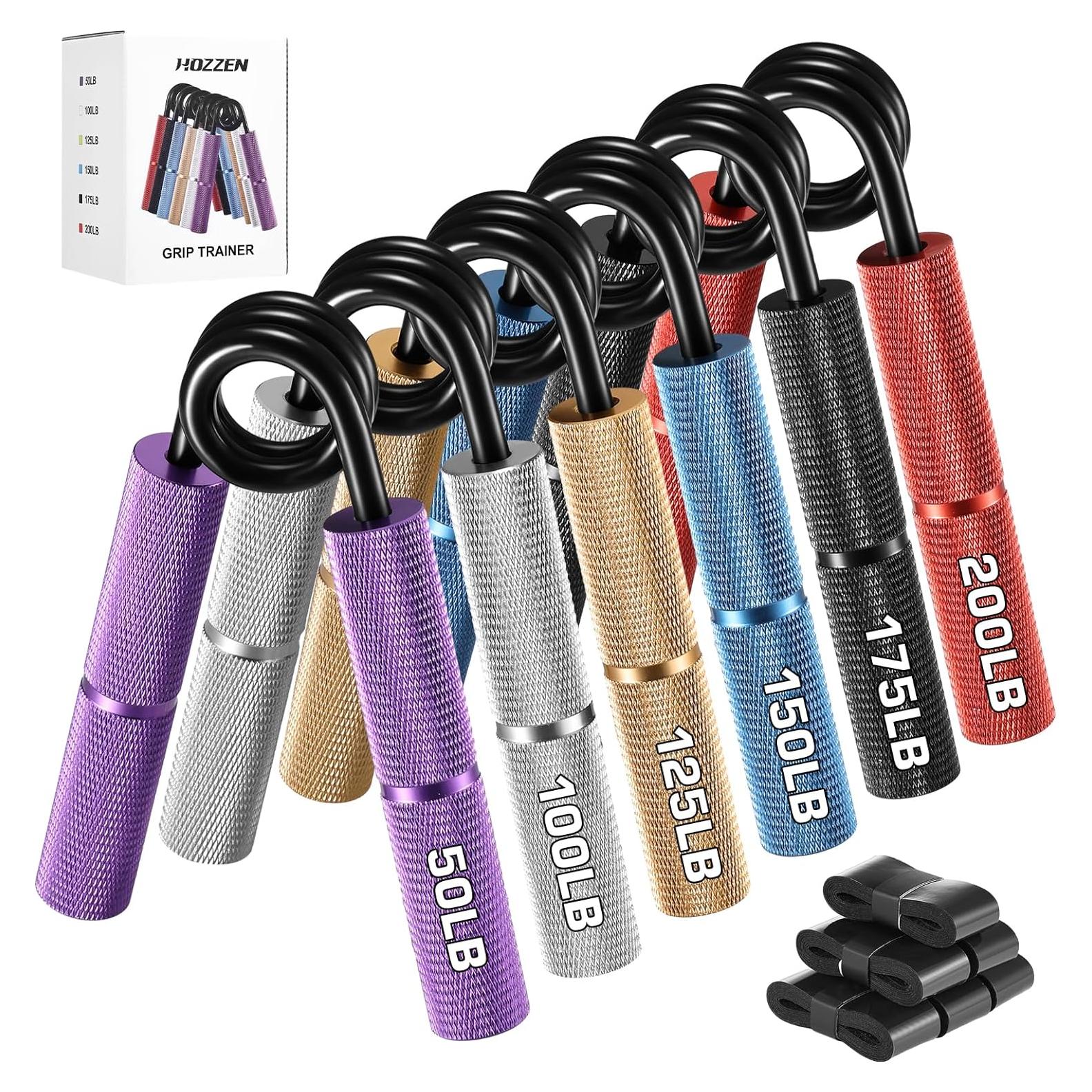 Set de 6 Entrenadores de Fuerza de Agarre Hozzen 22.7-90.7 KG