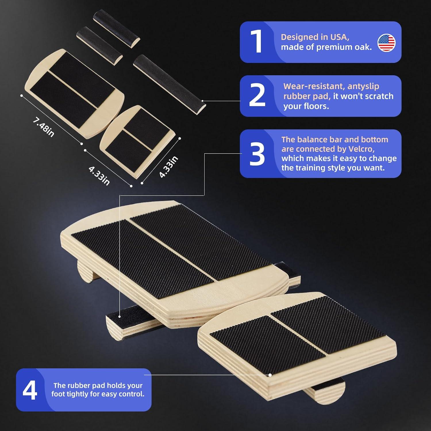Entrenador de Fuerza para Tobillo Juoe - Tabla de Equilibrio Antideslizante