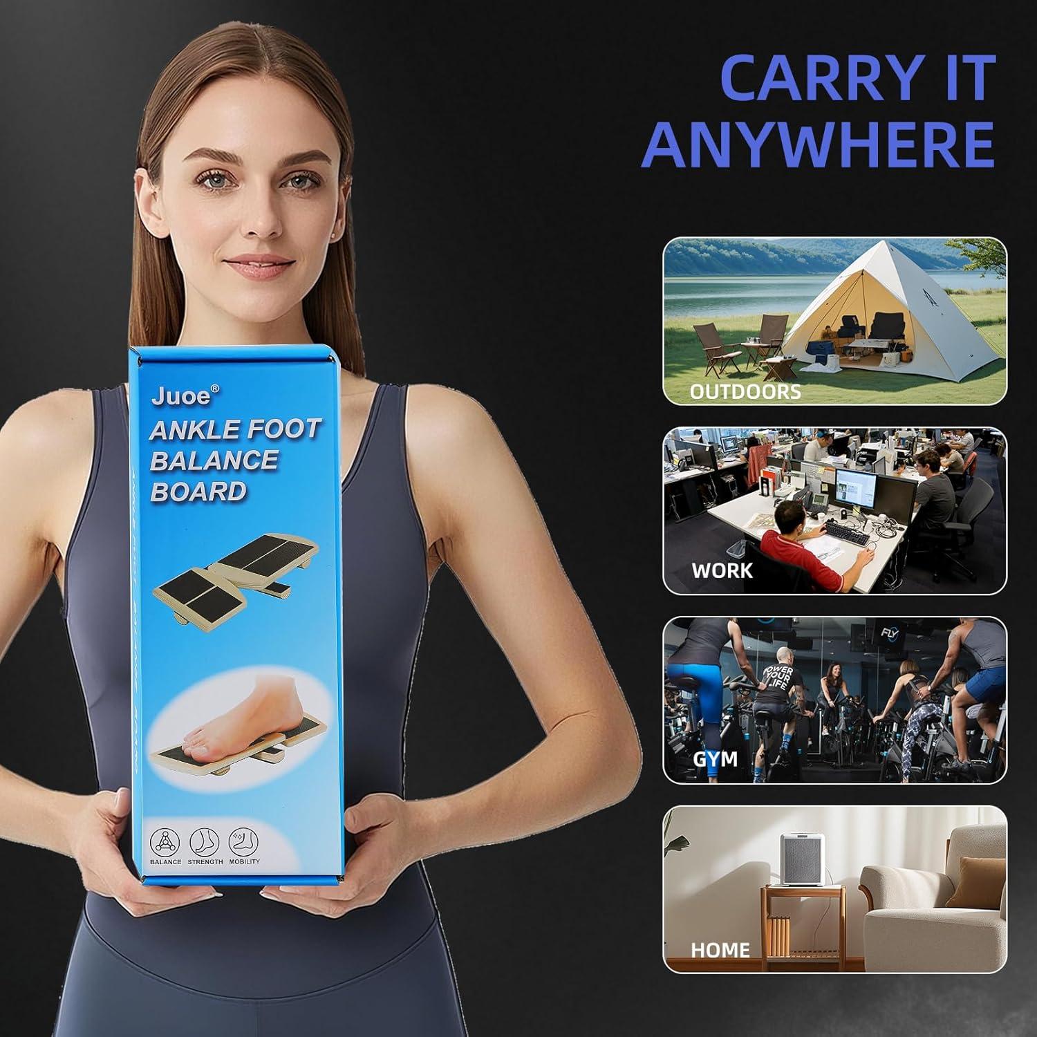 Entrenador de Fuerza para Tobillo Juoe - Tabla de Equilibrio Antideslizante