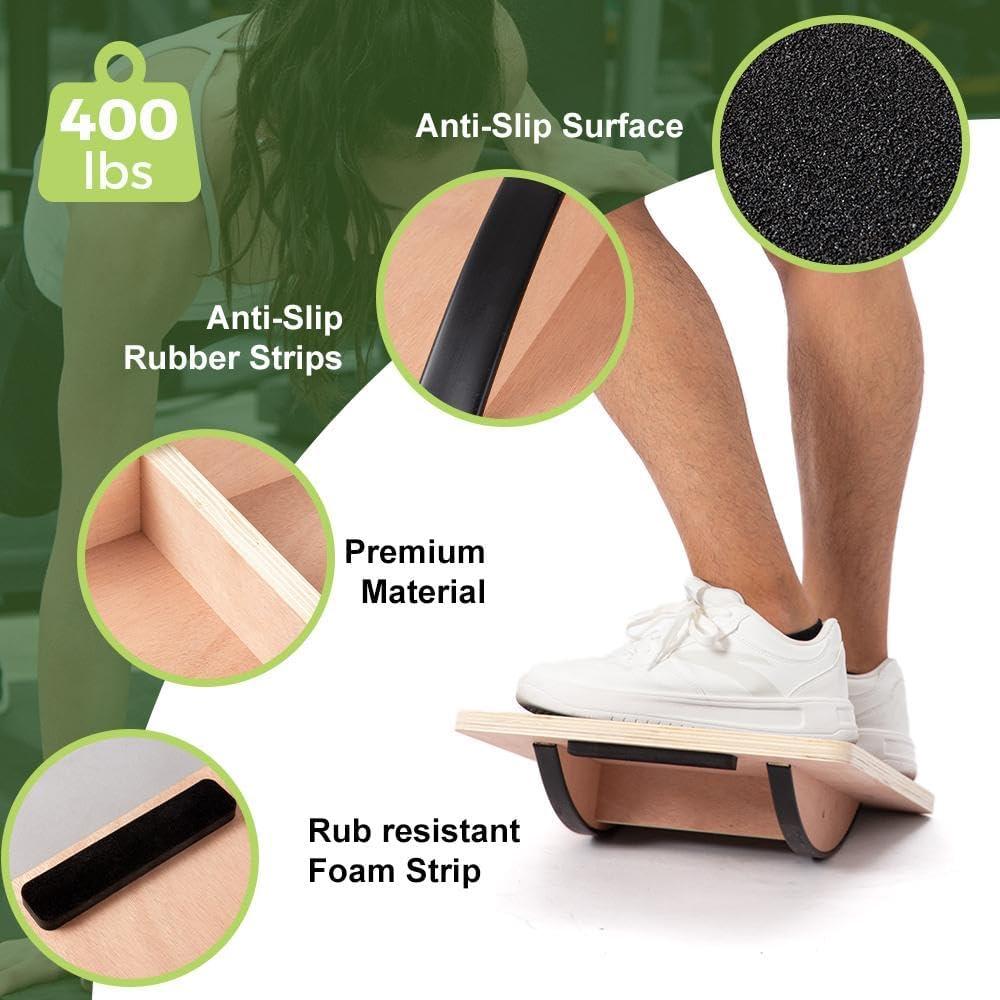 Tabla de Equilibrio STRONGPAL de Madera Antideslizante 43.2x34cm