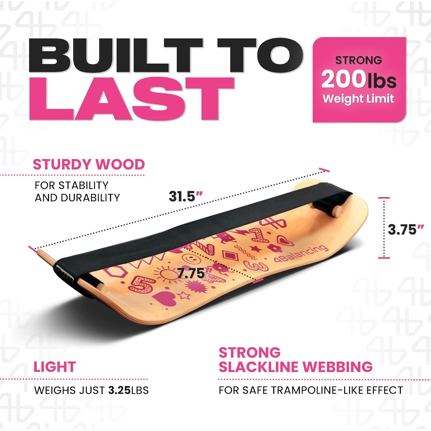 Tabla de Equilibrio 4Balancing para Niños - Madera - 80 cm