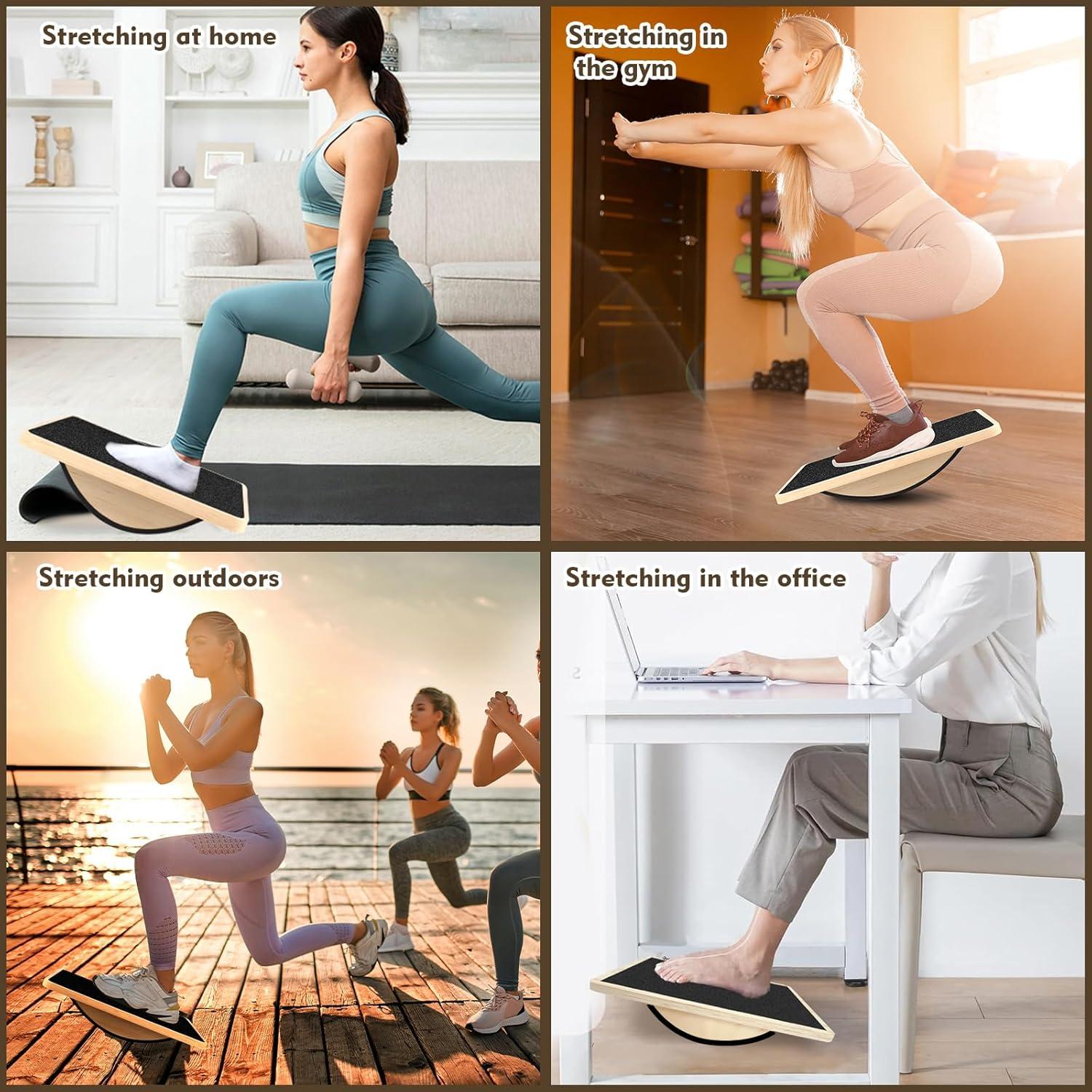 Tabla de Equilibrio JILTWO de Madera Antideslizante 44.5x34.3cm