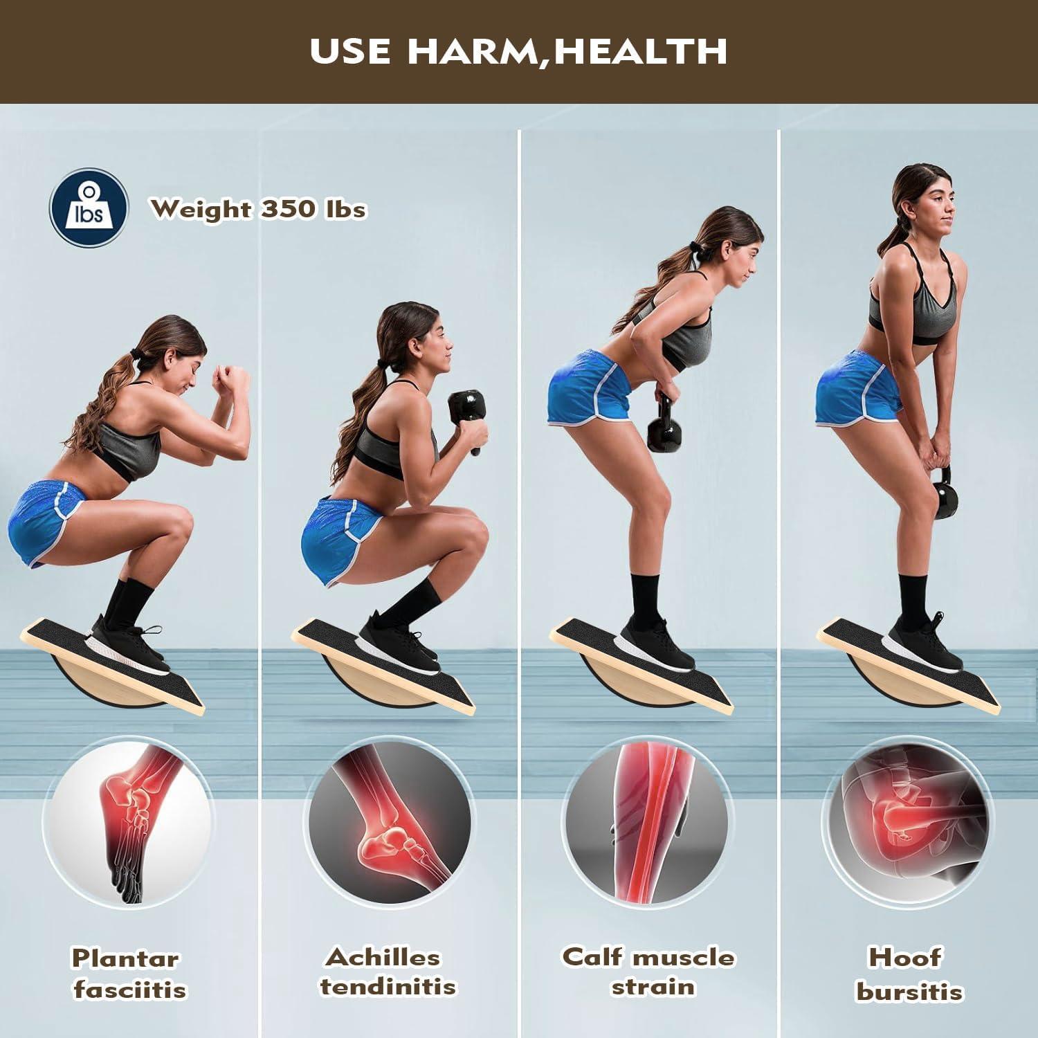 Tabla de Equilibrio JILTWO de Madera Antideslizante 44.5x34.3cm