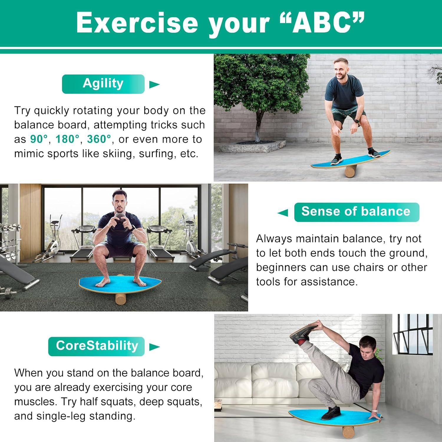 Tablero de Equilibrio Healfith de Madera Antideslizante 204kg