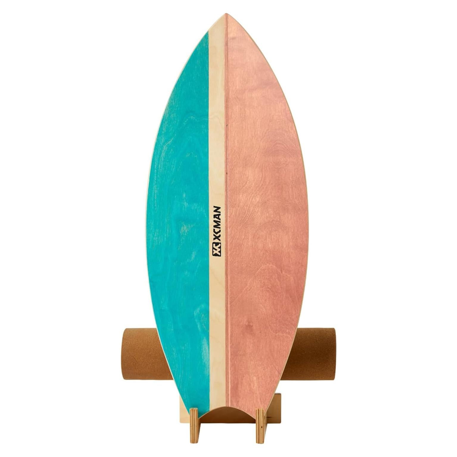 Tabla de Equilibrio XCMAN Verde Cohete con Rodillo Madera