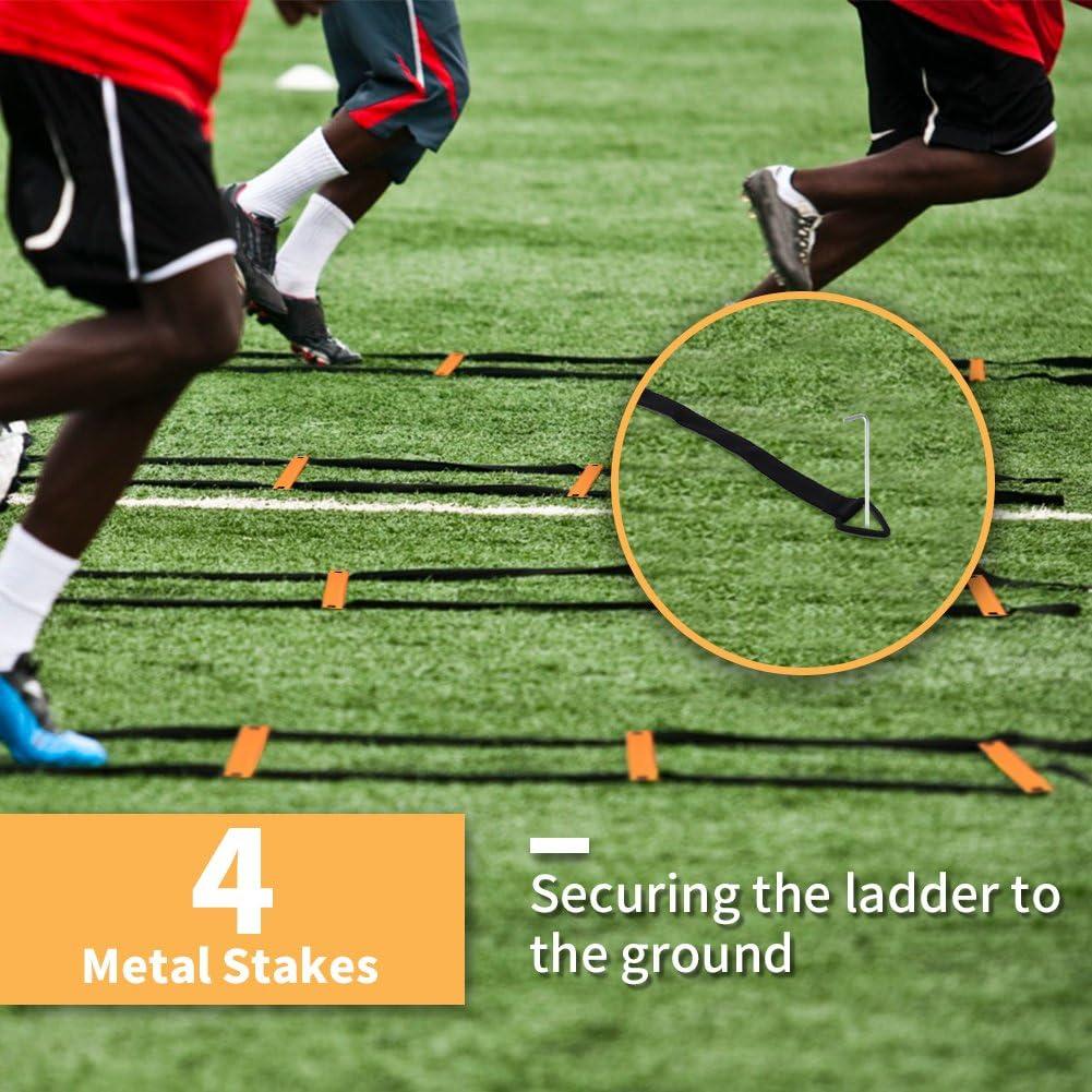 Escalera de Agilidad YISSVIC 6 Metros con 12 Peldaños Ajustables