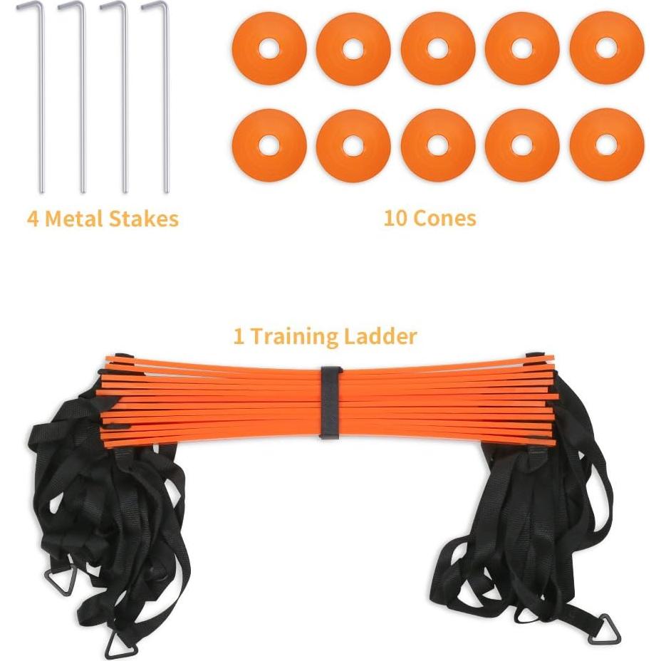 Escalera de Agilidad YISSVIC 6 Metros con 12 Peldaños Ajustables