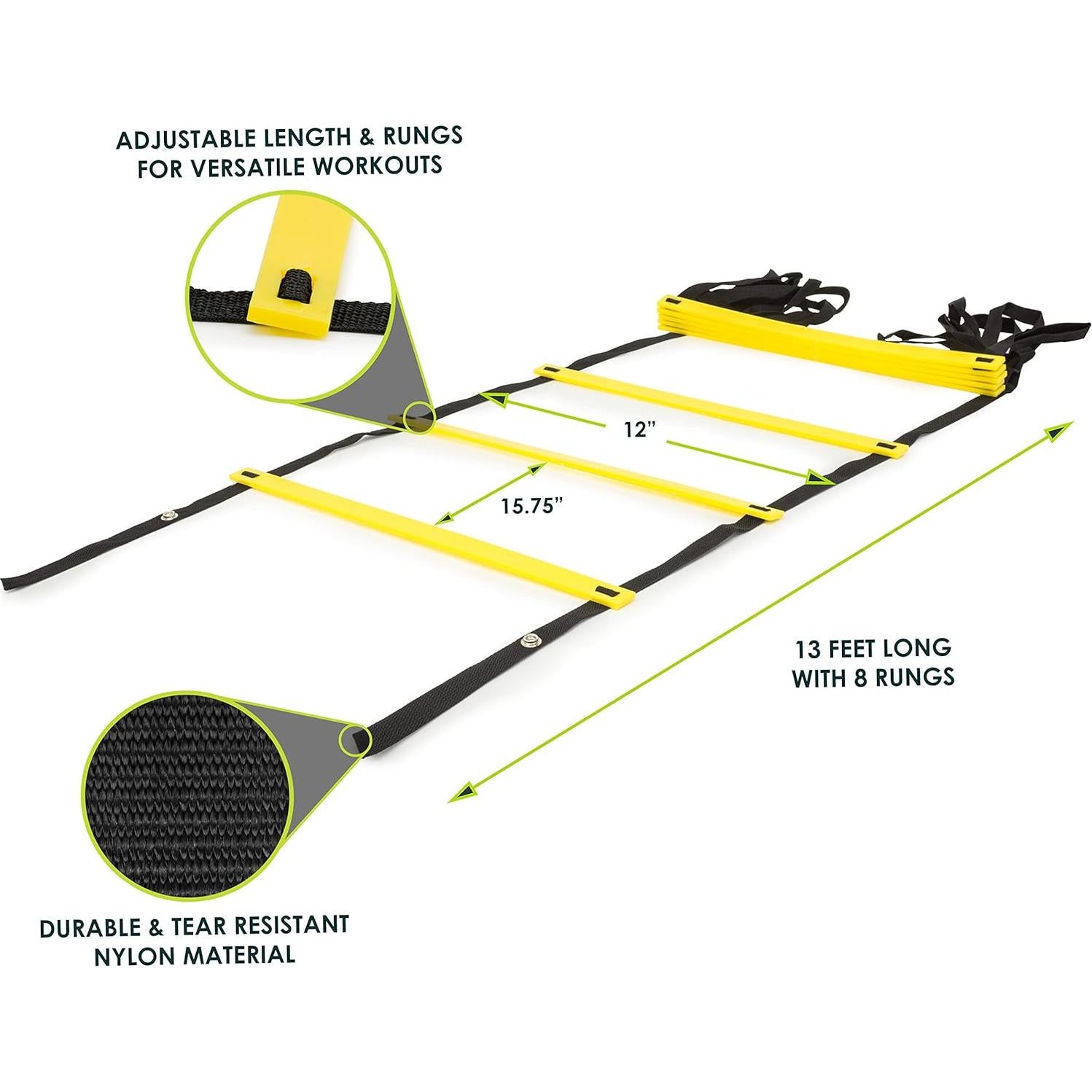 Escalera de Agilidad ProsourceFit 8 Peldaños para Entrenamiento
