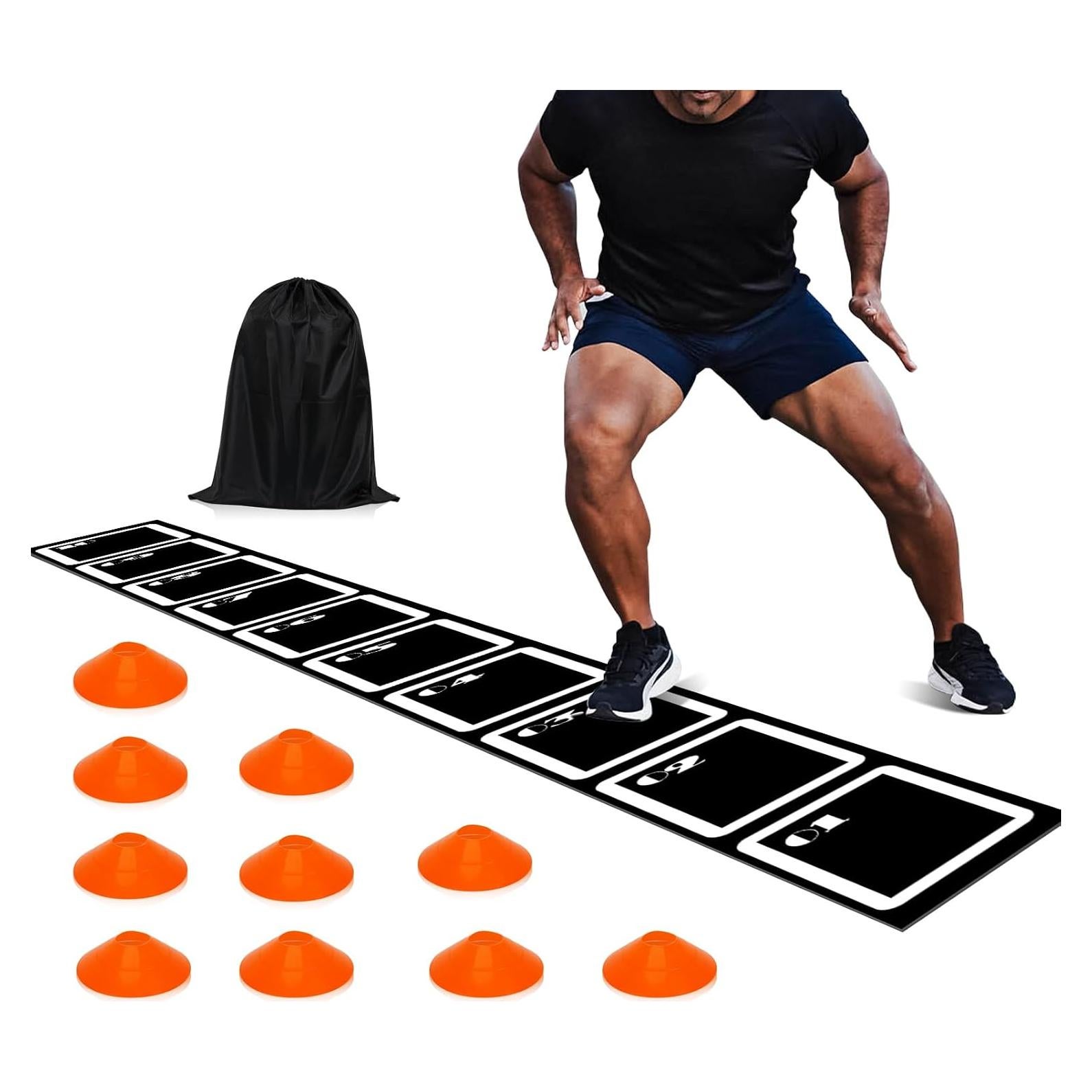 Escalera de Agilidad YTOPRO 4.57m + 10 Conos para Entrenamiento