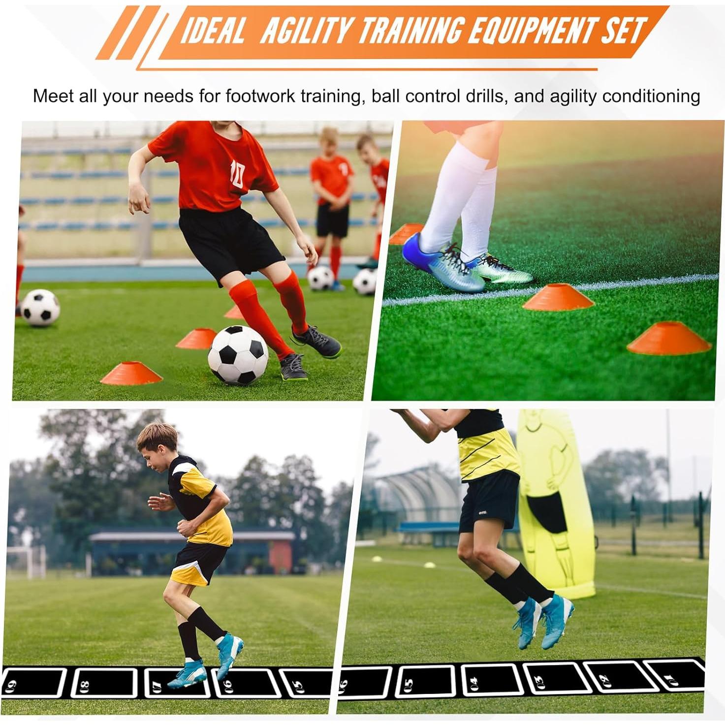 Escalera de Agilidad YTOPRO 4.57m + 10 Conos para Entrenamiento