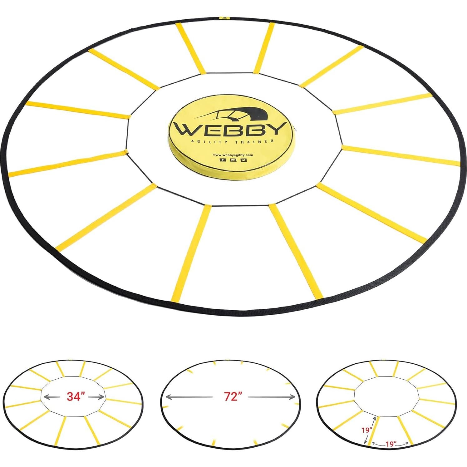 Escalera de Agilidad Circular Webby - Entrenador de Velocidad 1.83m