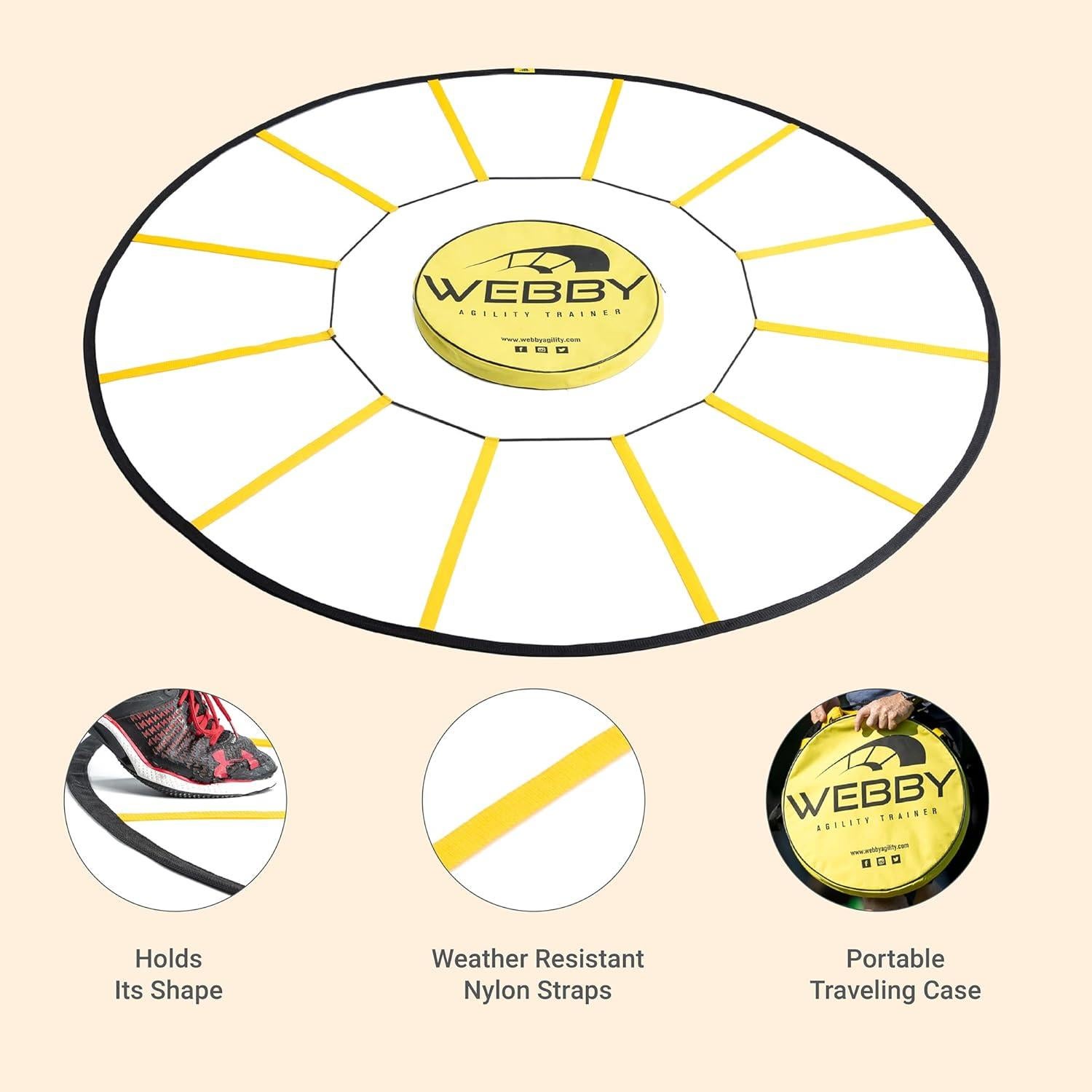 Escalera de Agilidad Circular Webby - Entrenador de Velocidad 1.83m