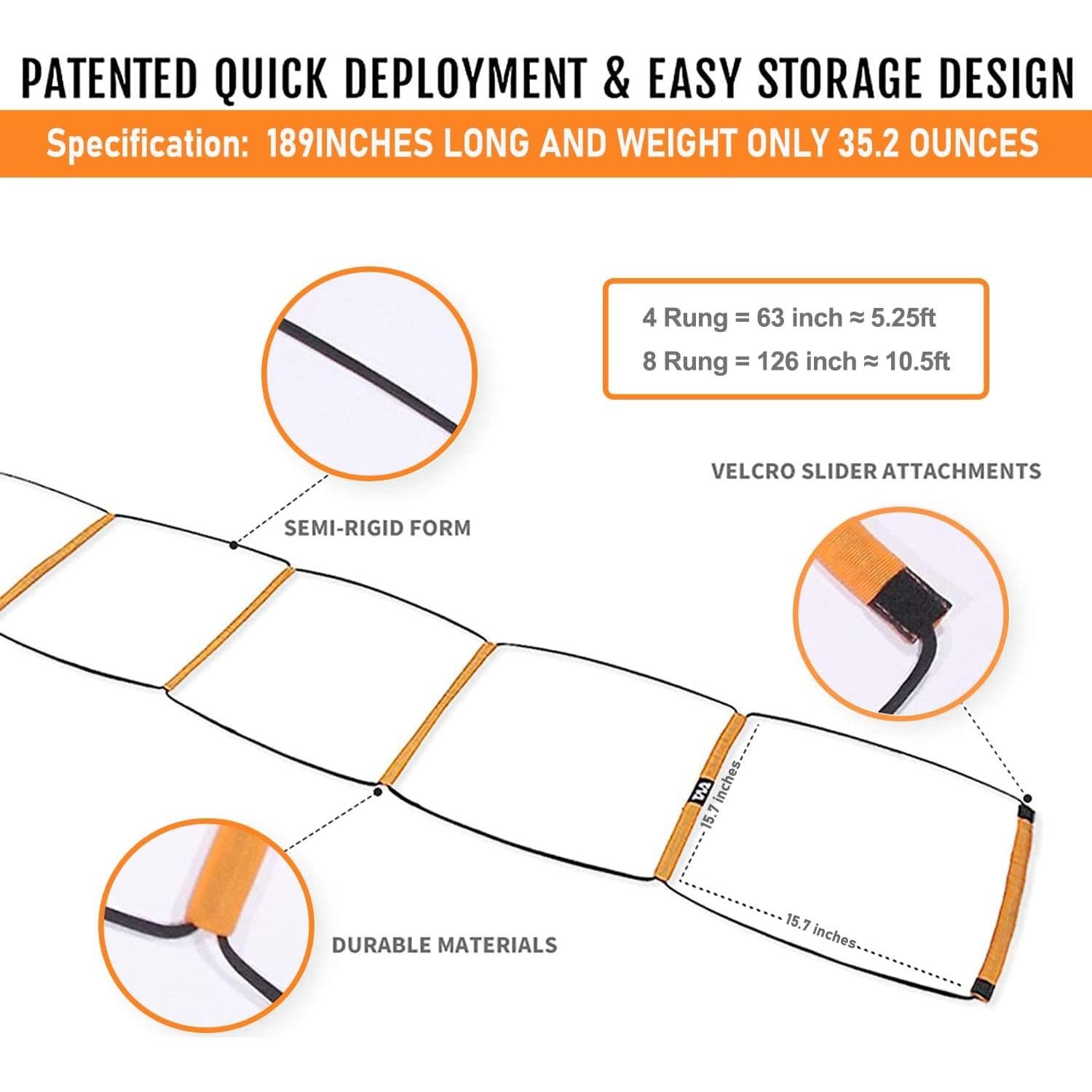 Escalera de Agilidad AlphaWorx 12 Peldaños + 3 Bandas Resistencia