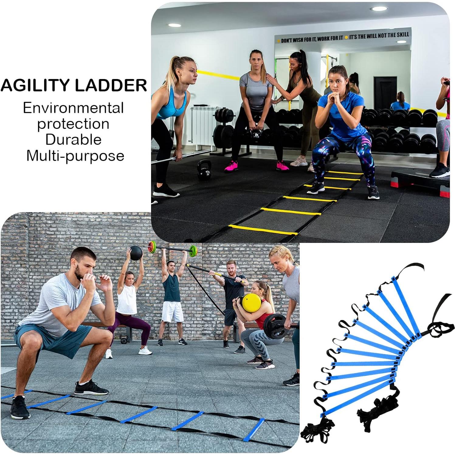 Escalera de Agilidad Sosation 2 Piezas 6m Ajustable para Entrenamiento