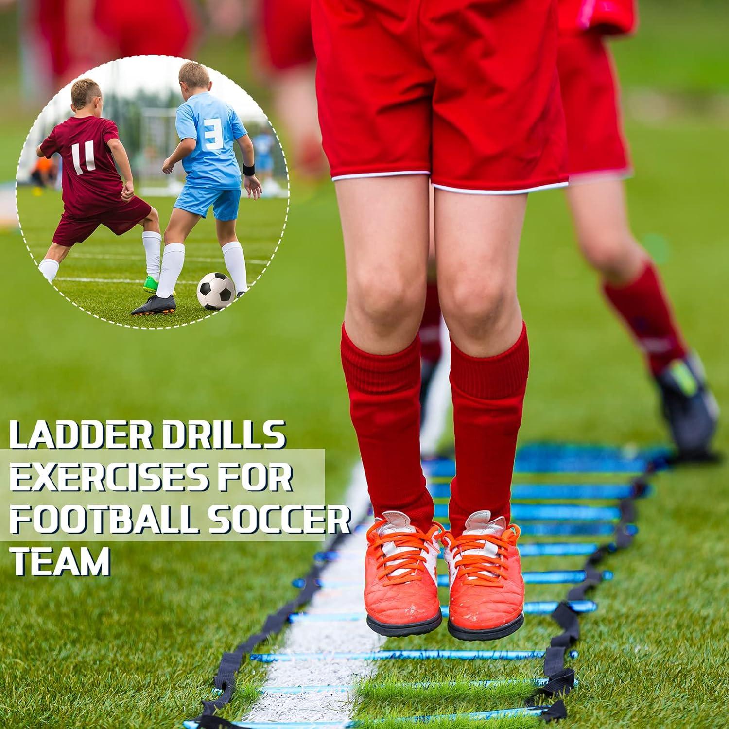 Escalera de Agilidad Sosation 2 Piezas 6m Ajustable para Entrenamiento