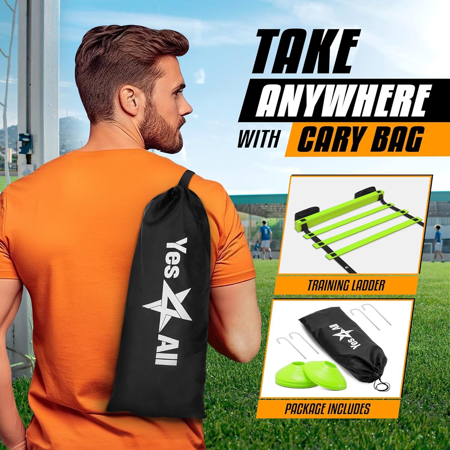 Escalera de Agilidad Yes4All Combo Lima 12 Peldaños + Conos