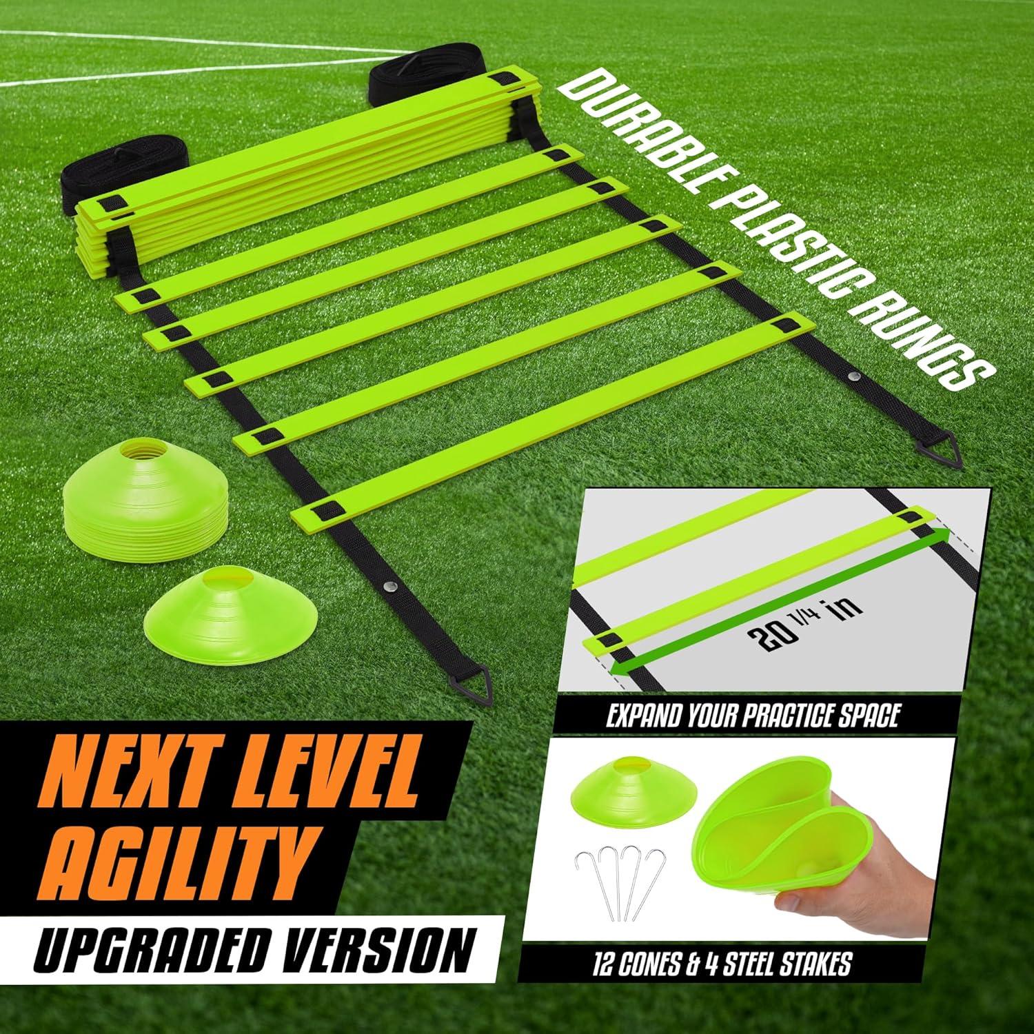 Escalera de Agilidad Yes4All Combo Lima 12 Peldaños + Conos