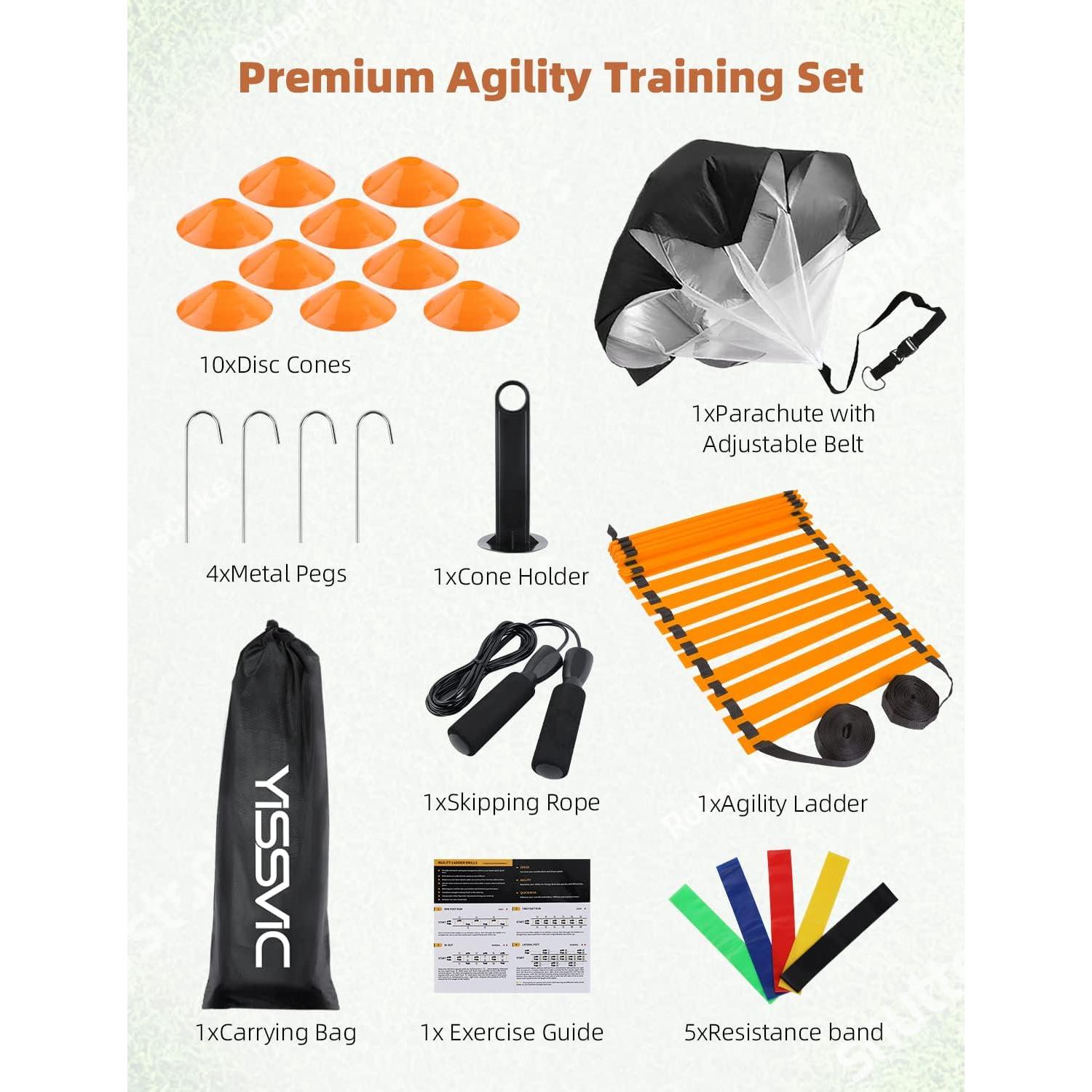 Escalera de Agilidad YISSVIC 6 Metros 12 Peldaños Ajustables