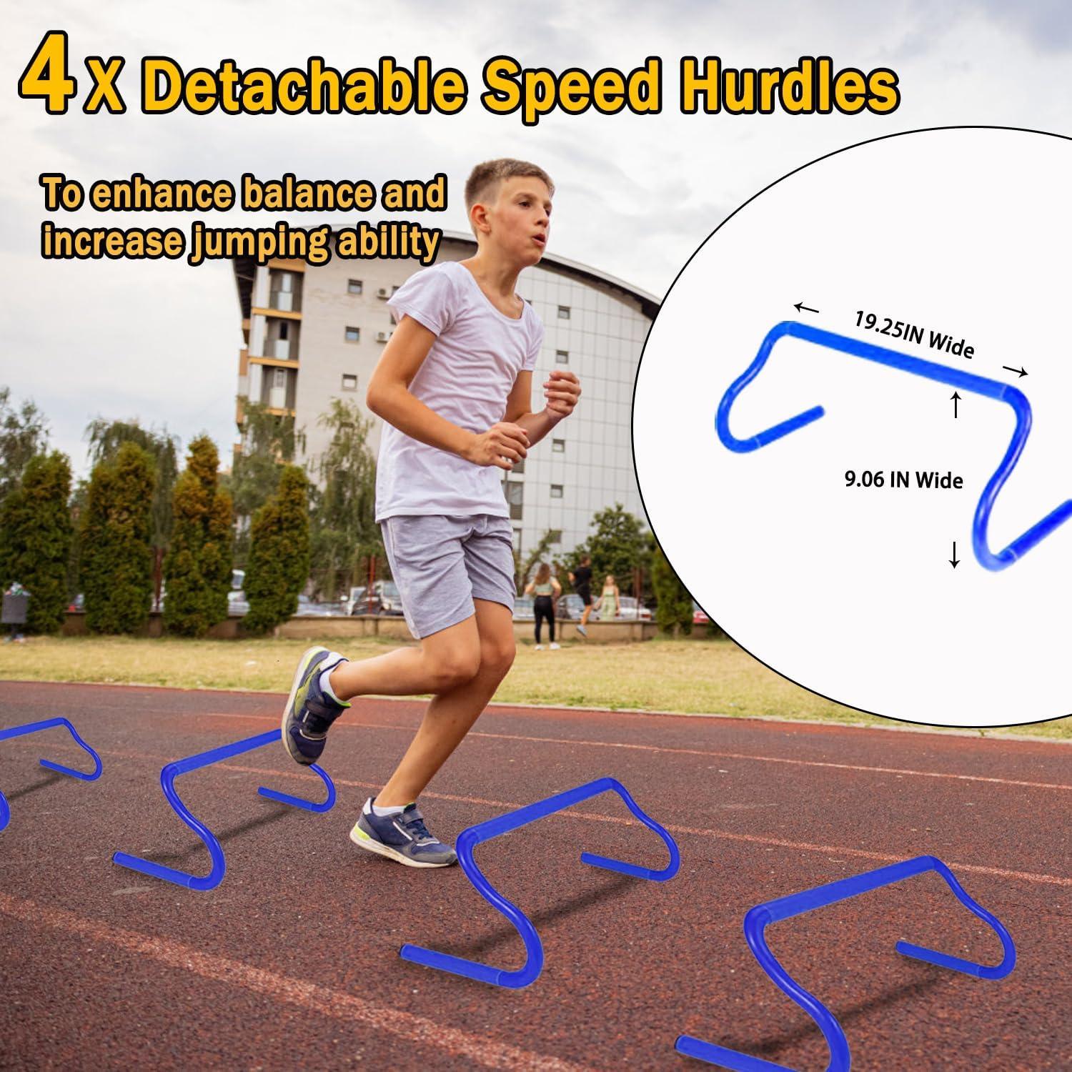 Equipo de Entrenamiento de Velocidad Gendeda con Escalera y Vallas