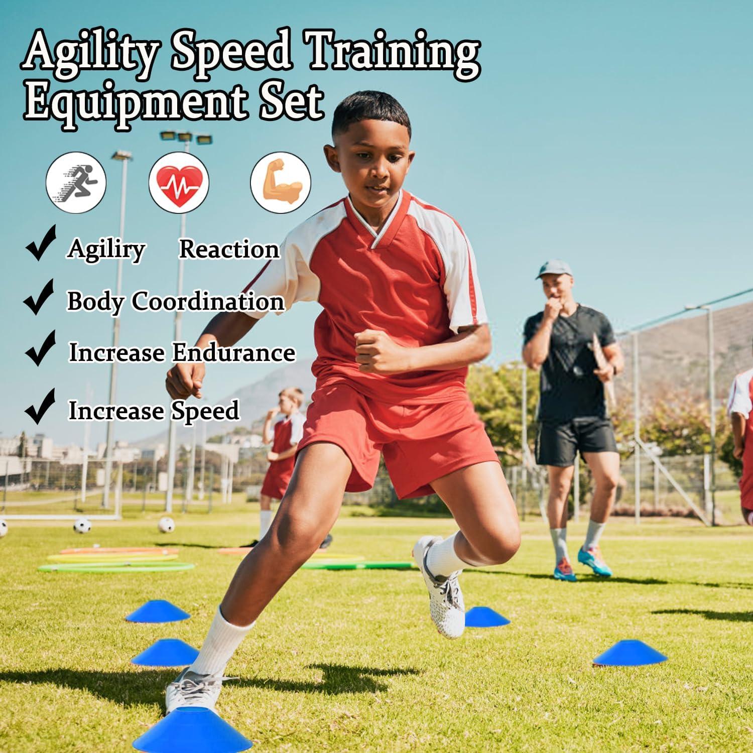 Equipo de Entrenamiento de Velocidad Gendeda con Escalera y Vallas