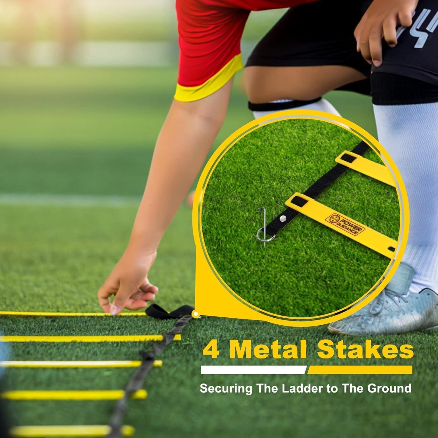 Escalera de Agilidad POWER GUIDANCE 6.1m con Conos - Entrenamiento