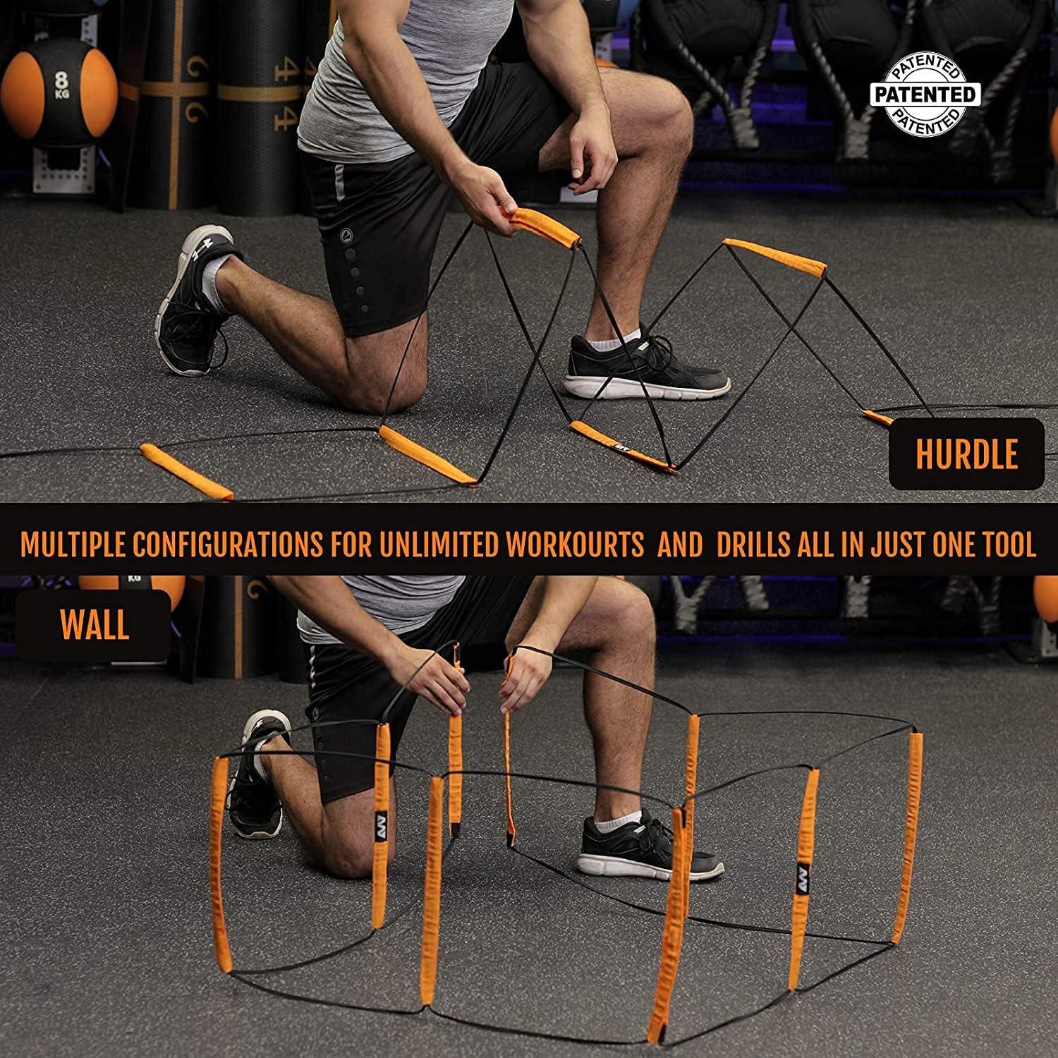 Escalera de Agilidad AlphaWorx 4 Peldaños Plegable para Entrenamiento