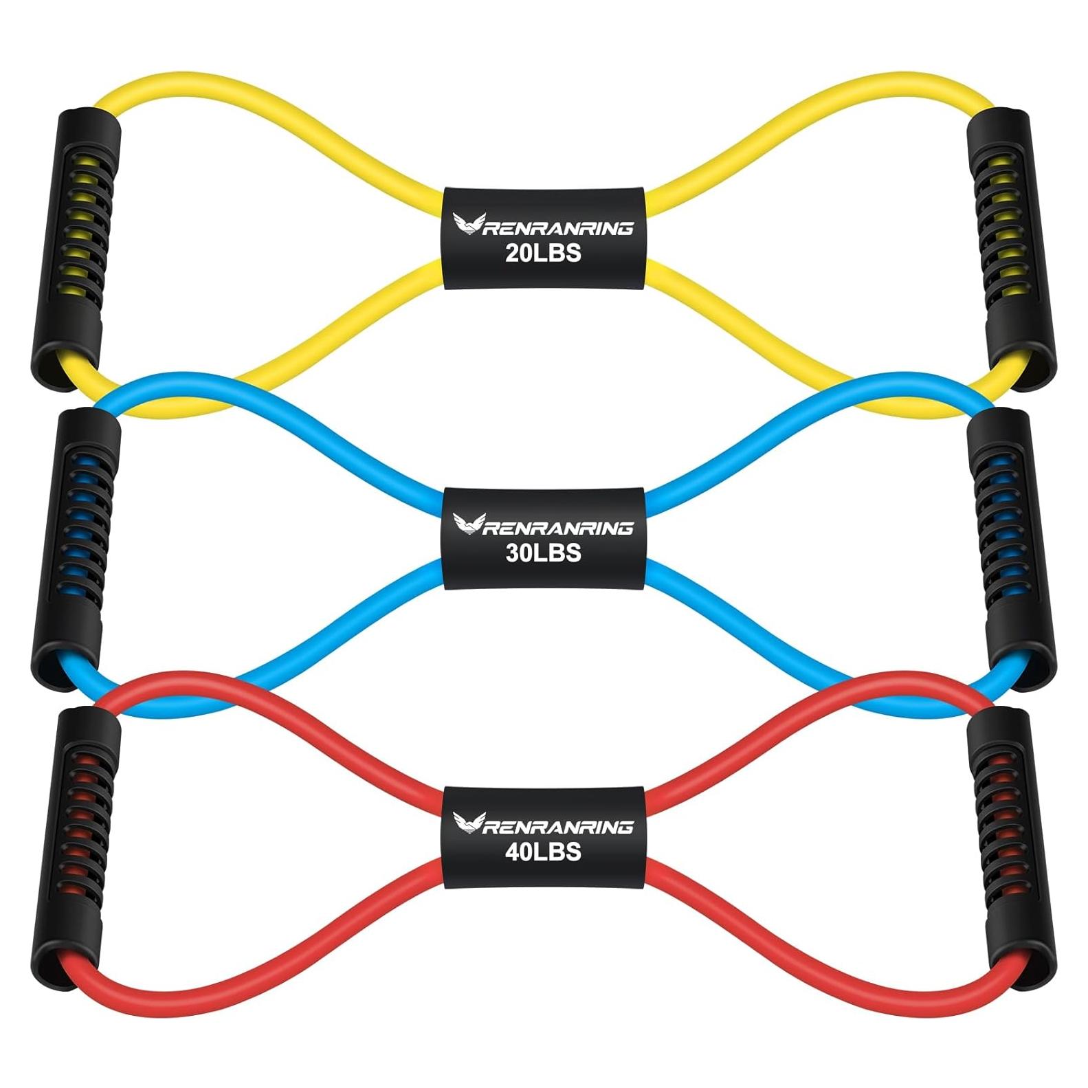 Banda de Resistencia Figura 8 RENRANRING - Juego de 3 Niveles
