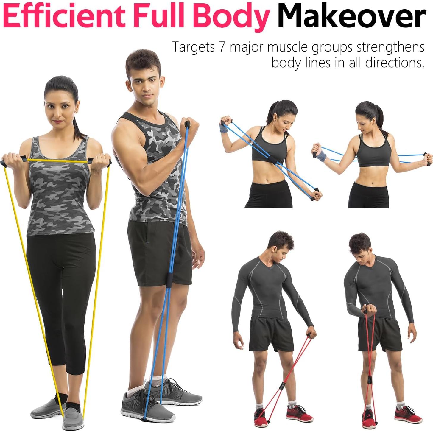 Banda de Resistencia Figura 8 RENRANRING - Juego de 3 Niveles