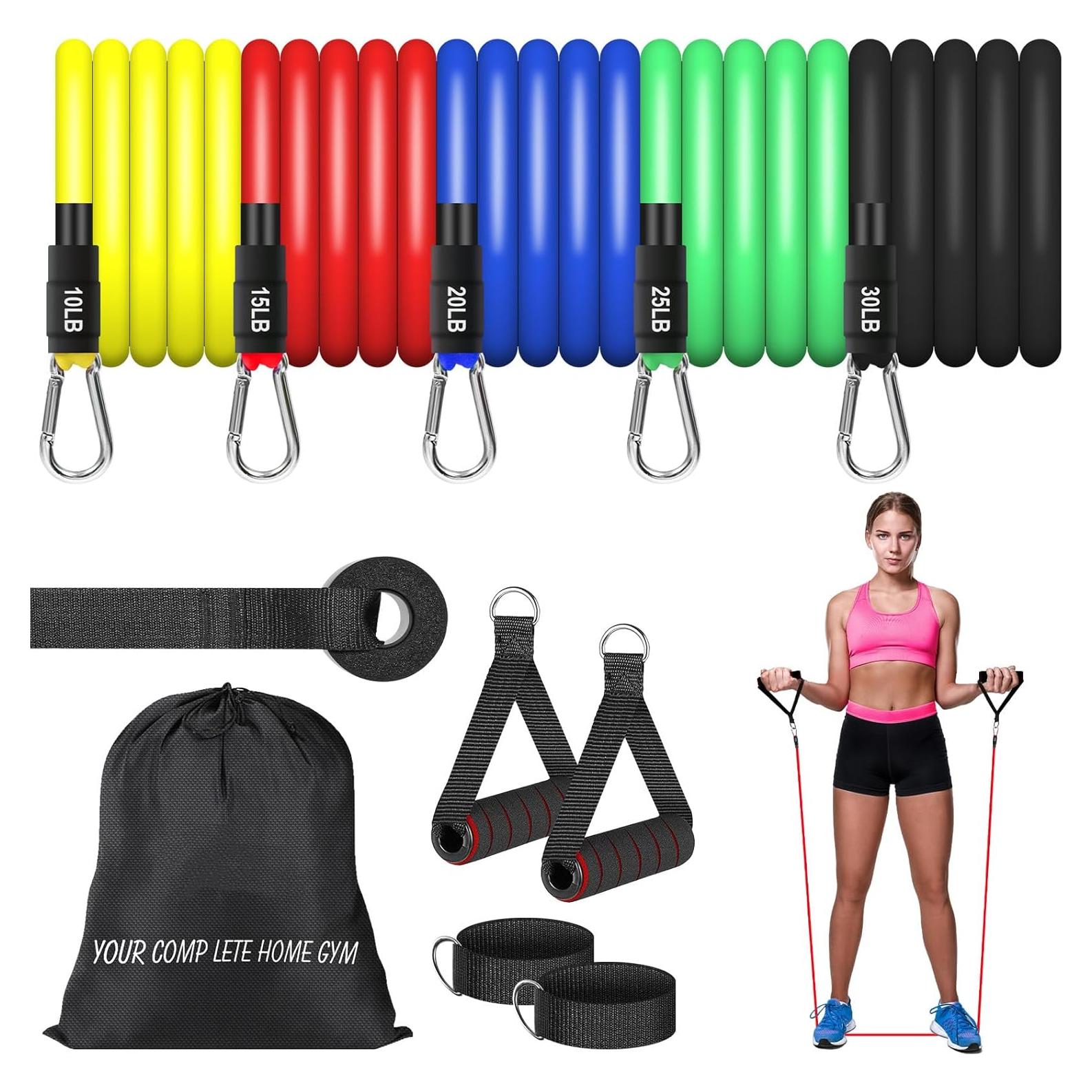 Juego de Bandas de Resistencia AGM con Mangos y Anclaje