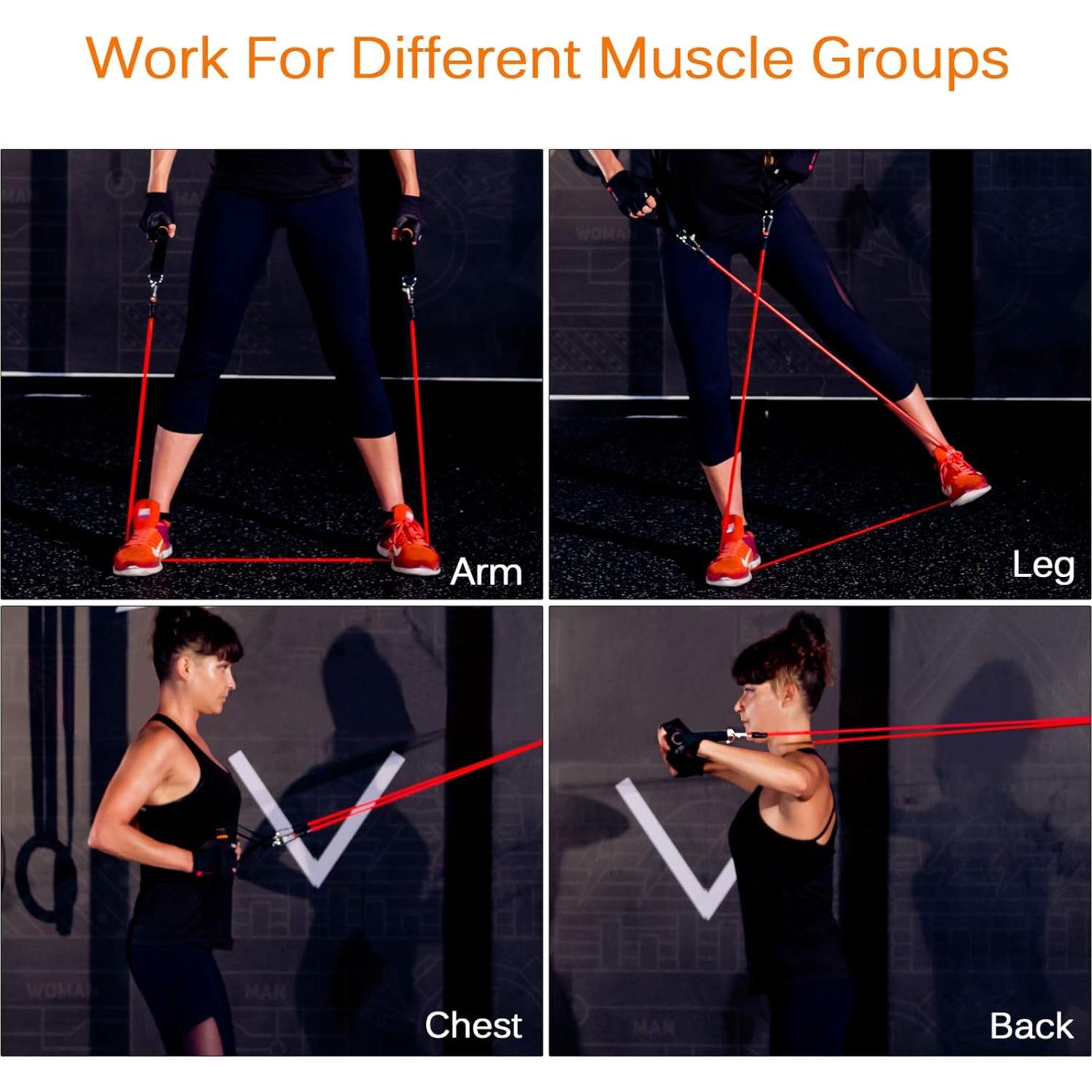 Juego de Bandas de Resistencia AGM con Mangos y Anclaje
