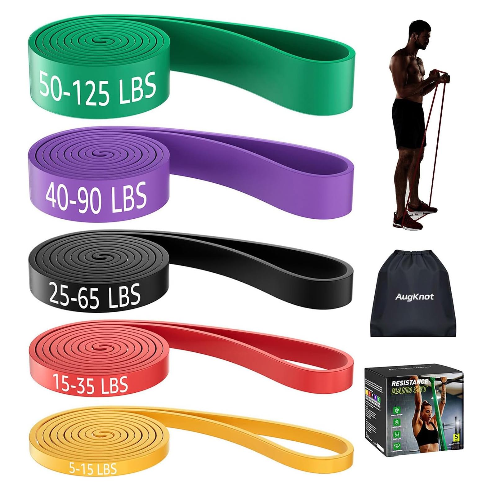 Set de Bandas de Resistencia AugKnot 5 Niveles para Ejercicio