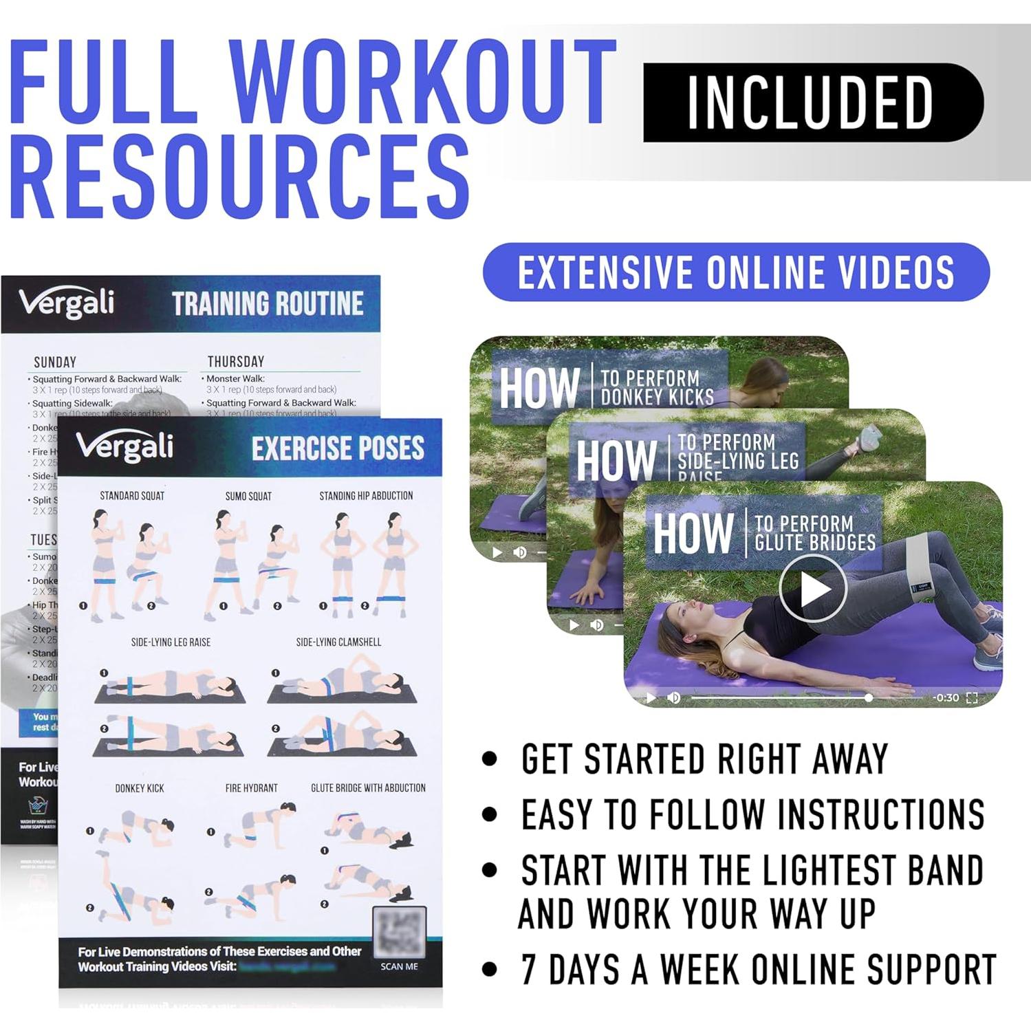 Bandas de Resistencia Vergali BooBan-G 4 Unidades Antideslizantes