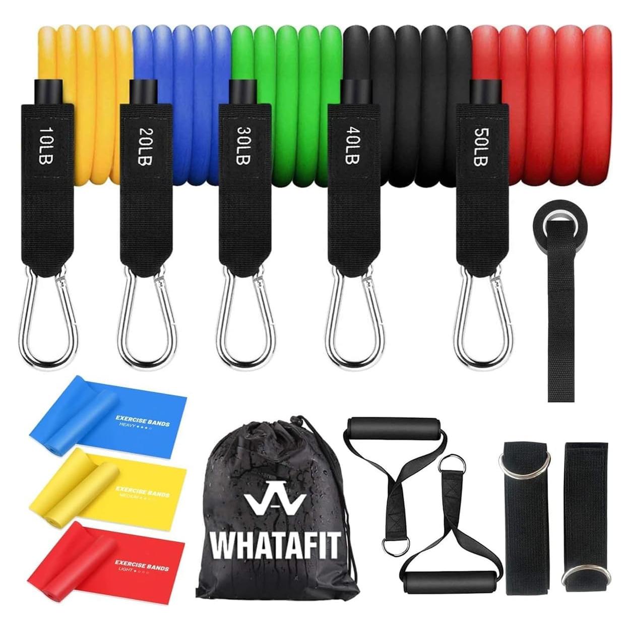 Bandas de Resistencia WHATAFIT 5 Niveles para Ejercicio