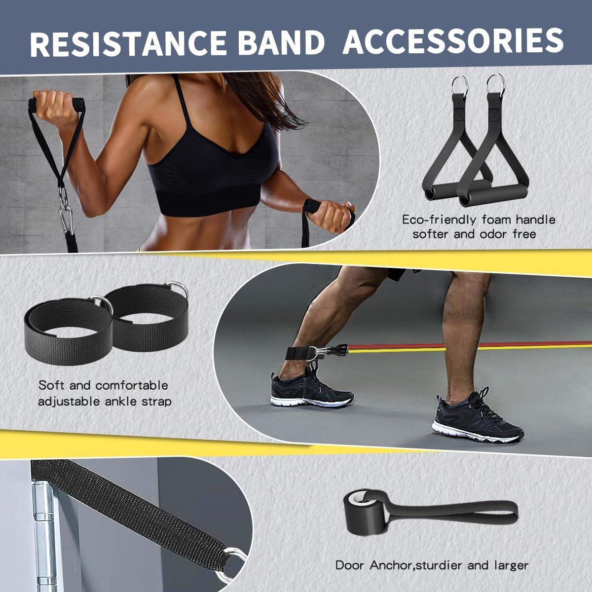 Bandas de Resistencia WHATAFIT 5 Niveles para Ejercicio