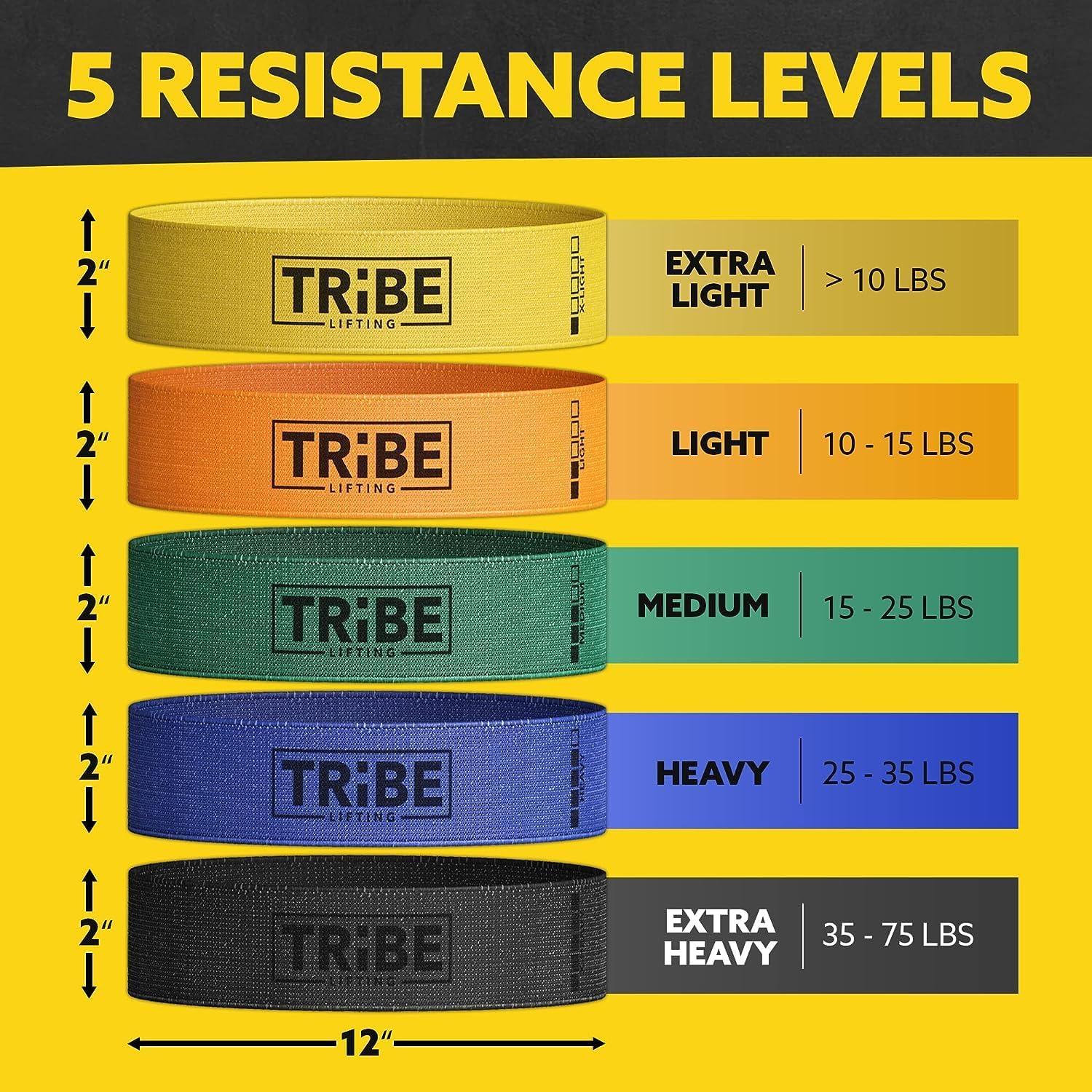 Bandas de Resistencia para Piernas Tribe Lifting - Paquete de 5