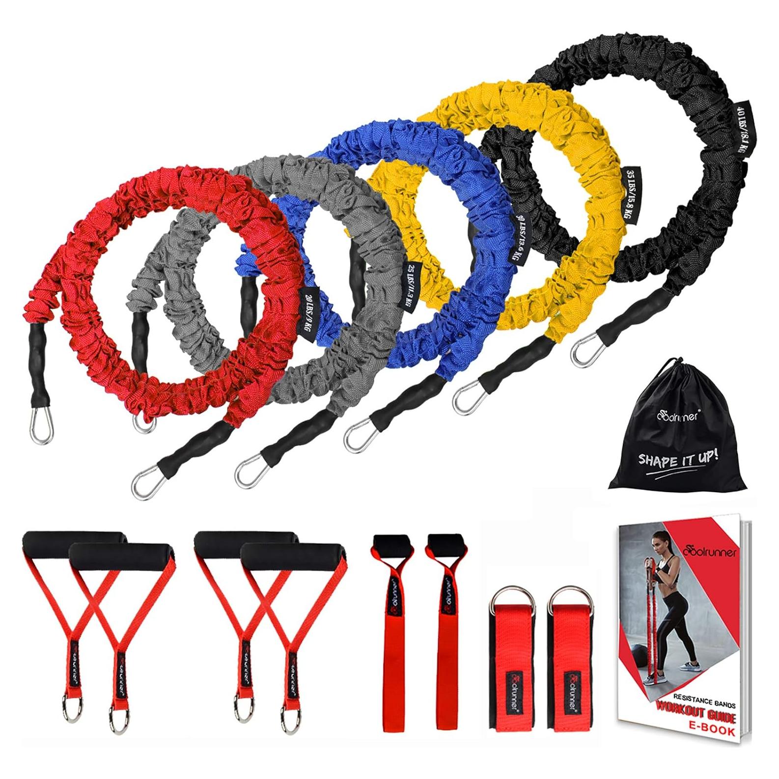Juego de Bandas de Resistencia Coolrunner 14 PCS 20-40 lbs