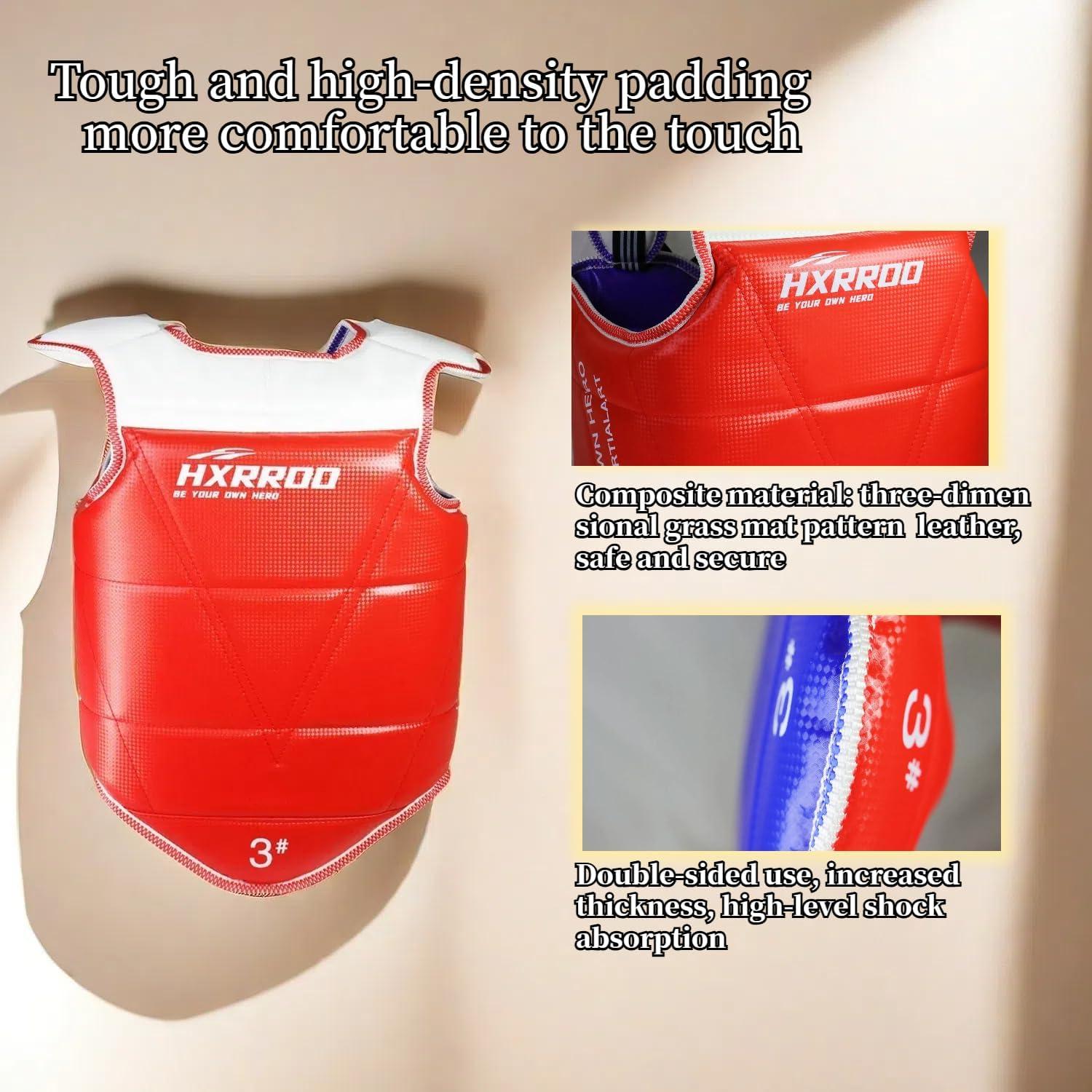 Protector de Pecho Taekwondo HXRROO Reversible 48mm Unisex