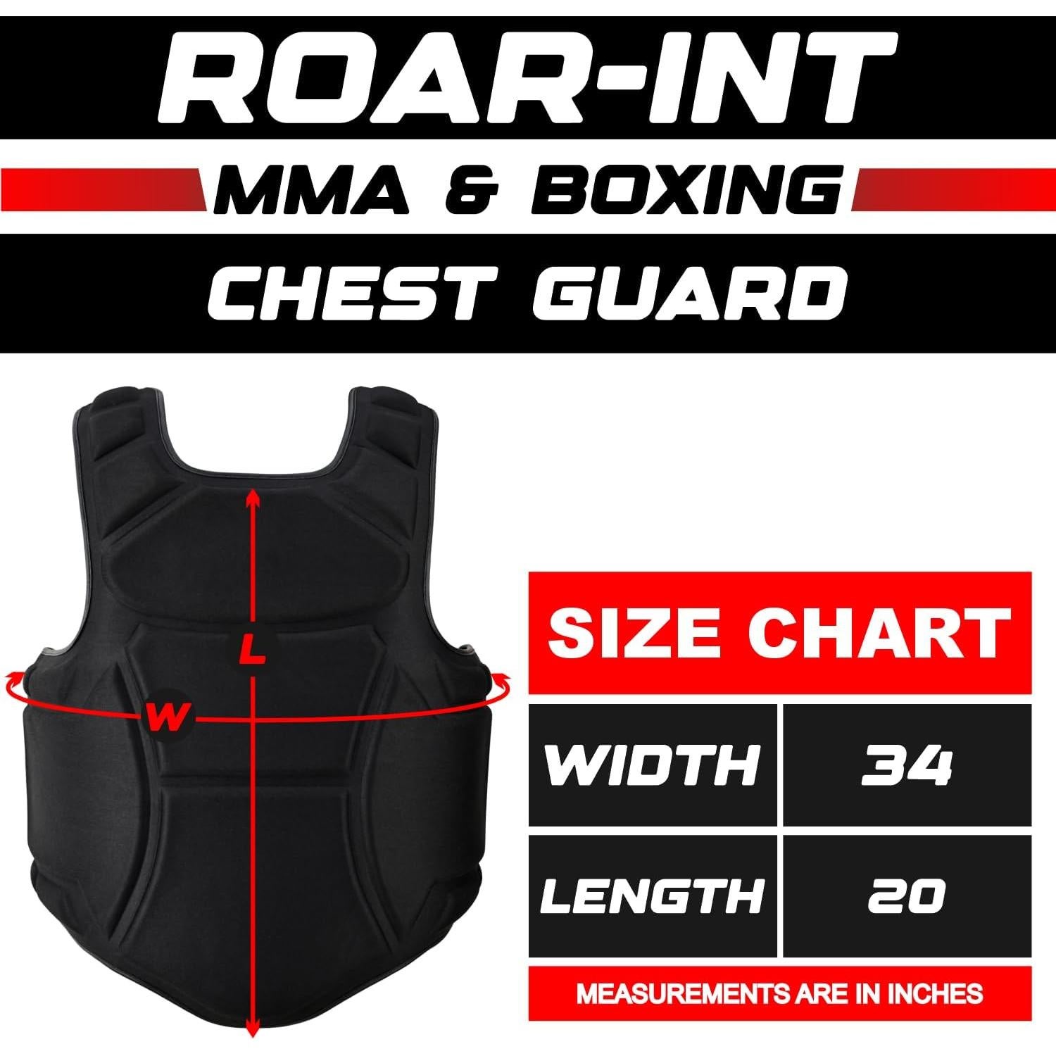 Protector de Pecho ROAR-INT Acolchado Gel MMA Unisex Adulto