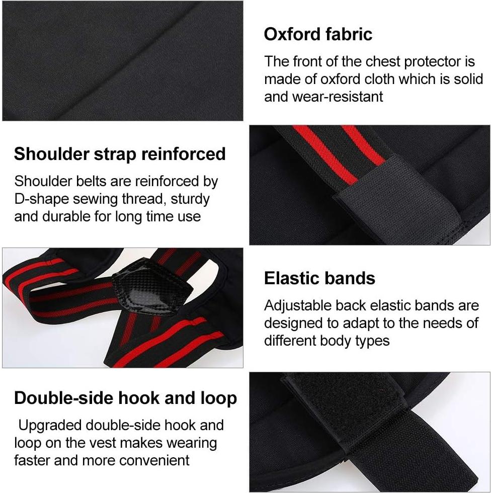 Chaleco Protector de Pecho Karate Leapiture Ajustable Negro