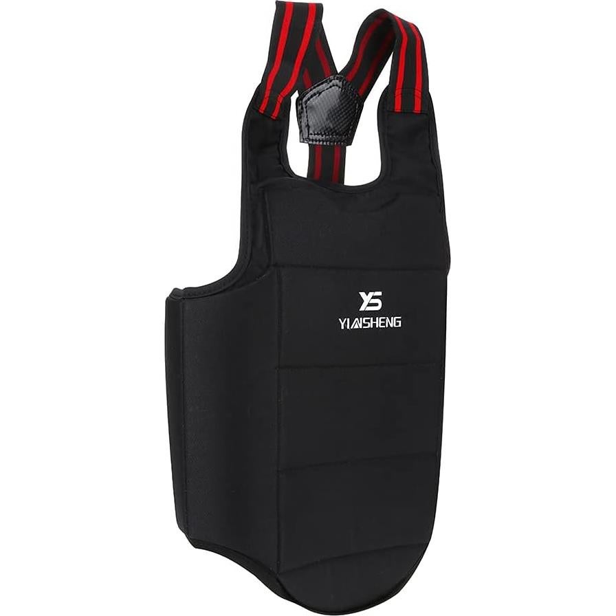 Chaleco Protector de Pecho Karate Leapiture Ajustable Negro