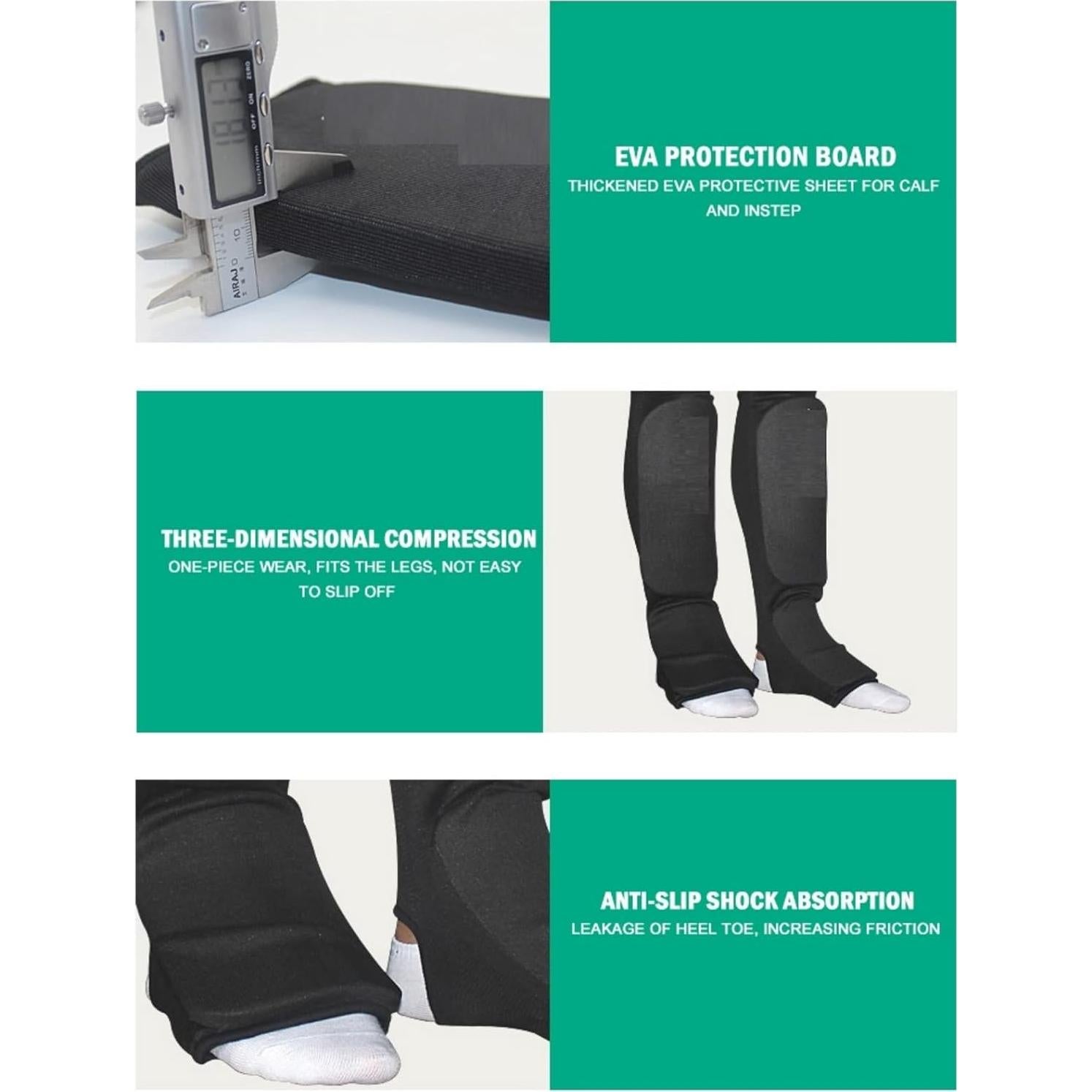 Protectores de Espinillas y Empeines Wonzone para MMA y Karate