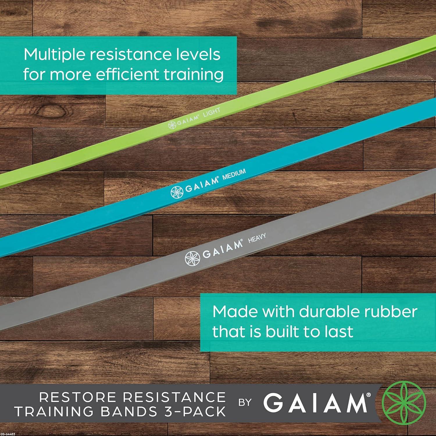 Bandas de Entrenamiento de Resistencia Gaiam Restore 3 Pzas