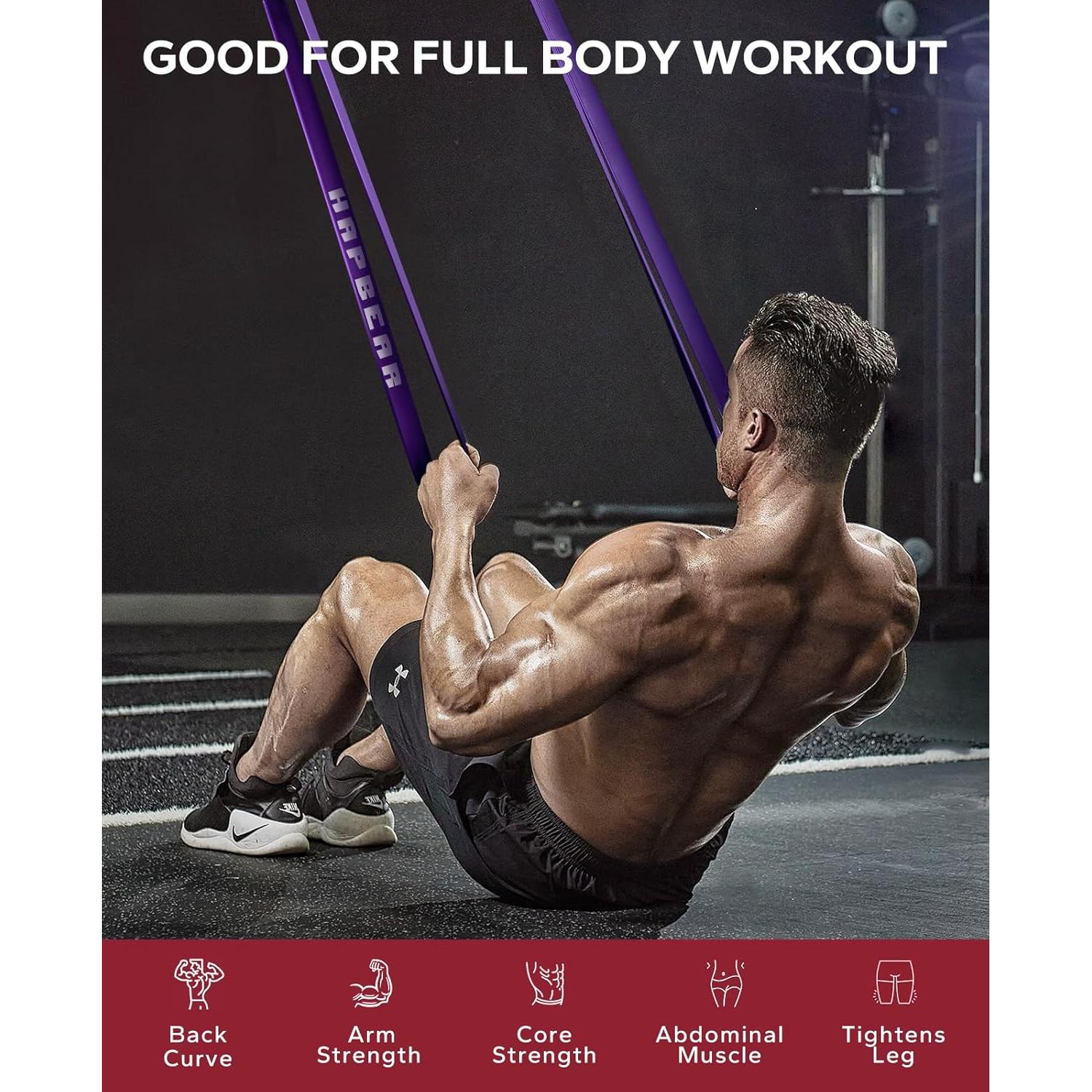 HAPBEAR Conjunto de 5 Bandas de Resistencia para Ejercicio